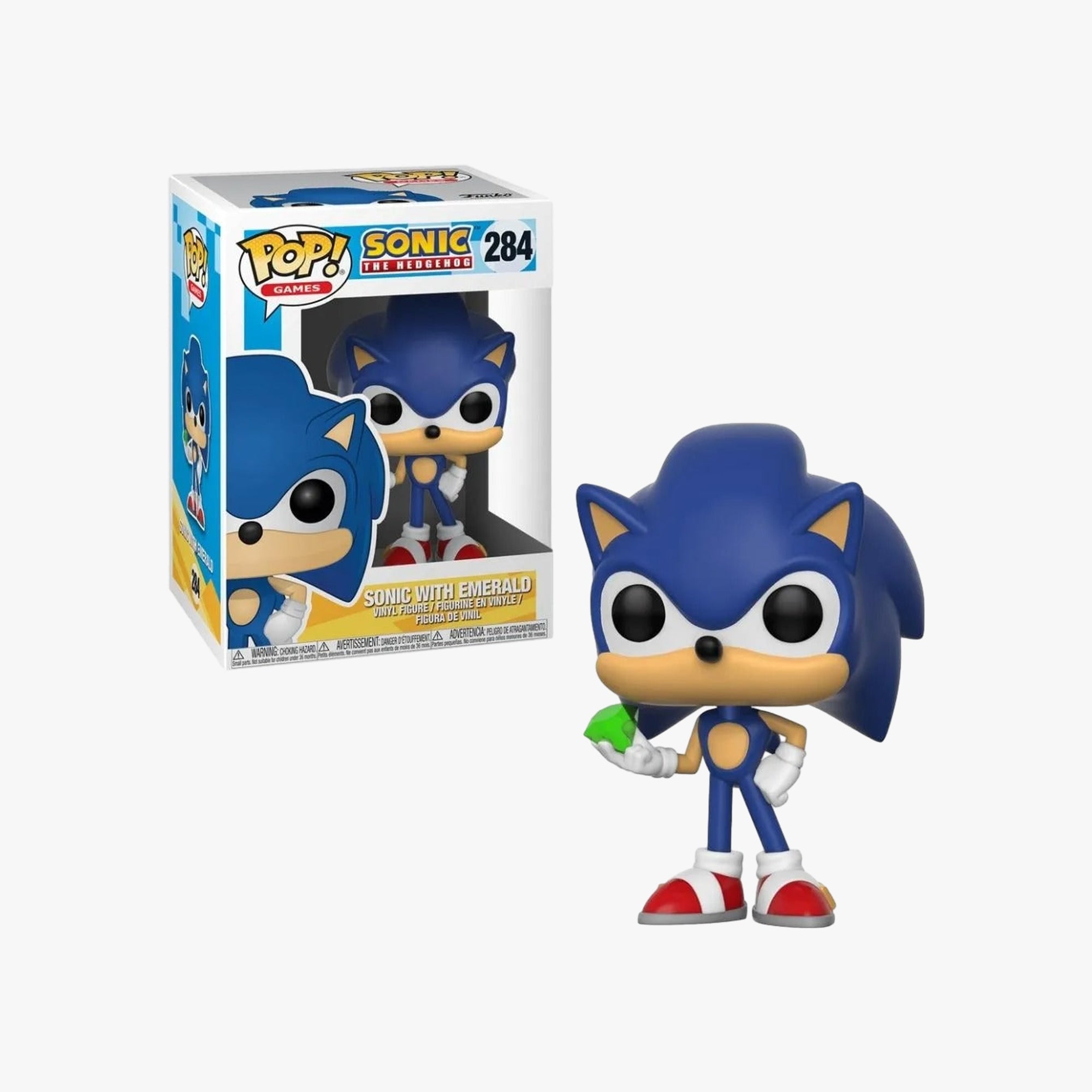Boneco Funko Pop! Sonic The Hedgehog - Sonic com Esmeralda