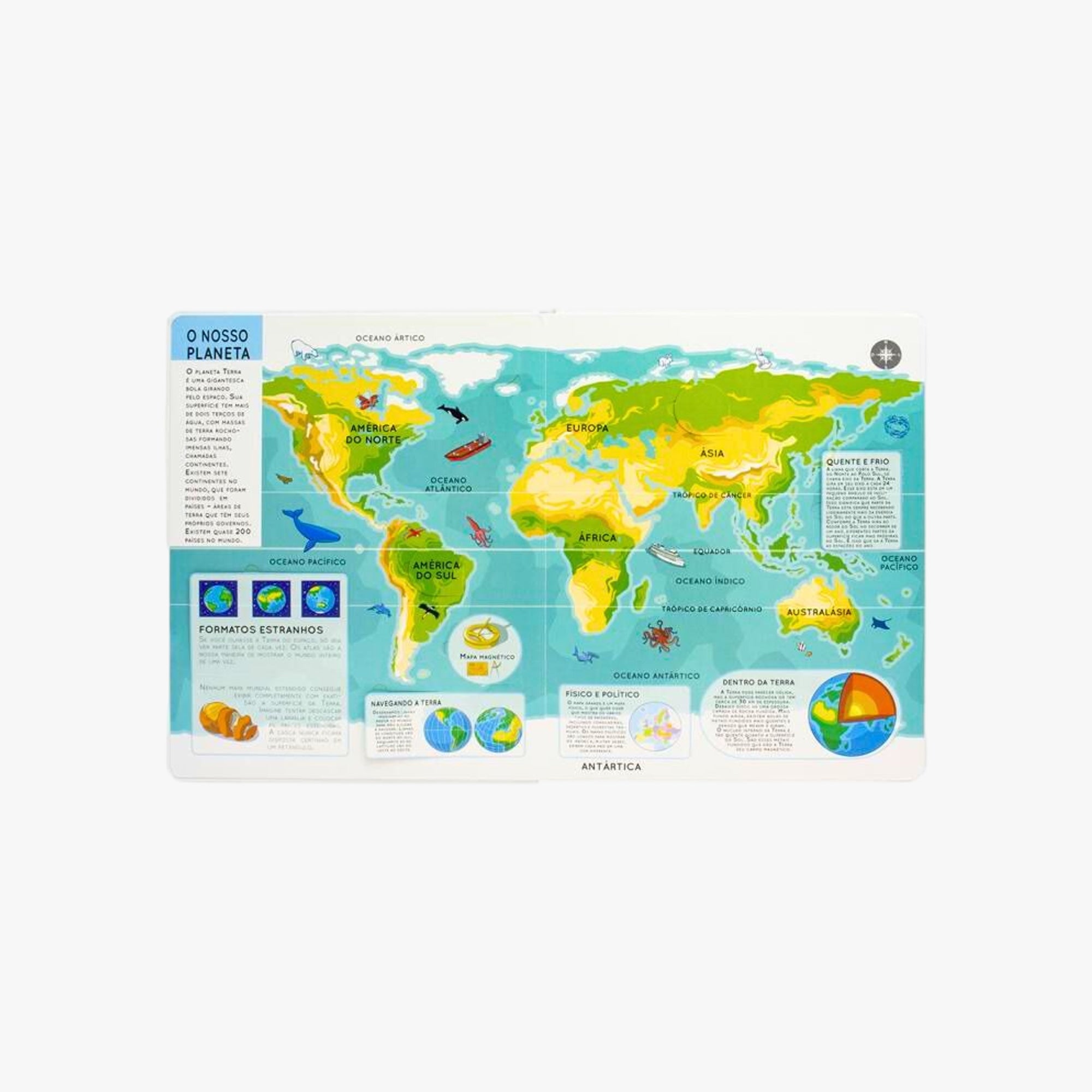 Livro Infantil Levante e Descubra Atlas - Com Abas