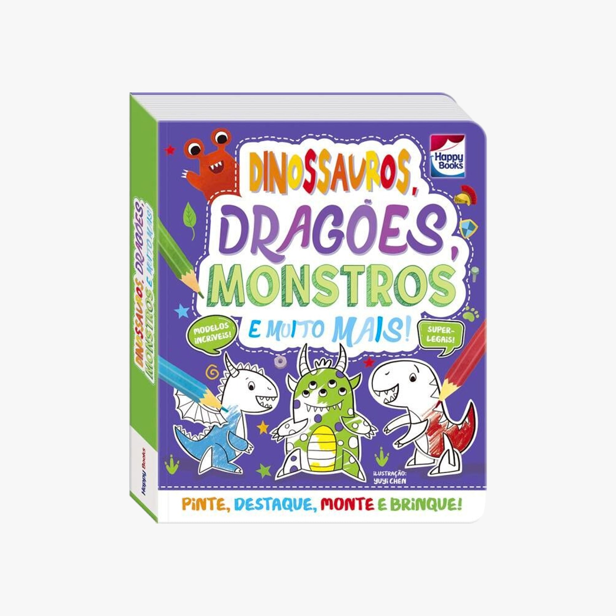 Colorir e Montar Dinossauros, Dragões, Monstros