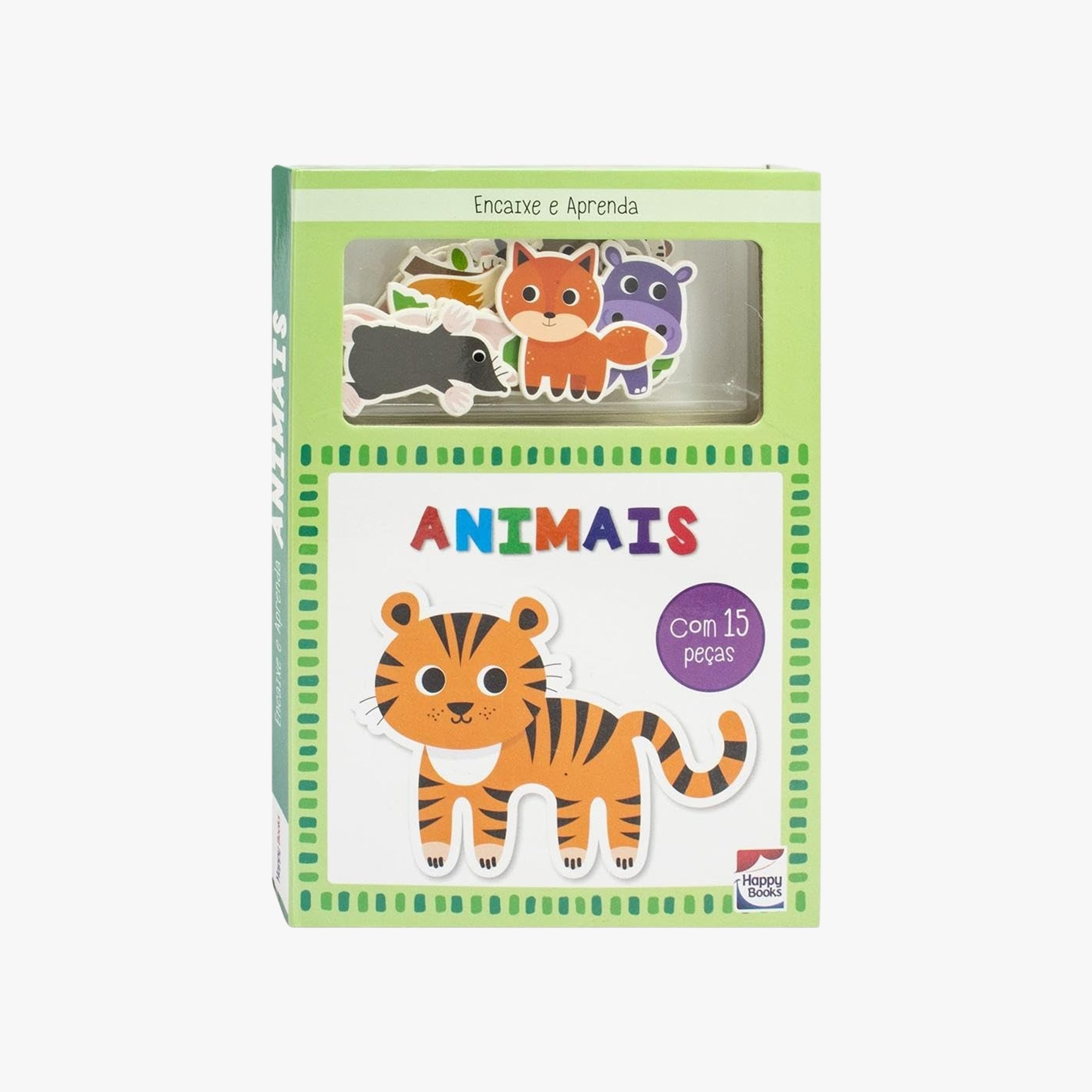 Livro Infantil Encaixe e Aprenda Animais