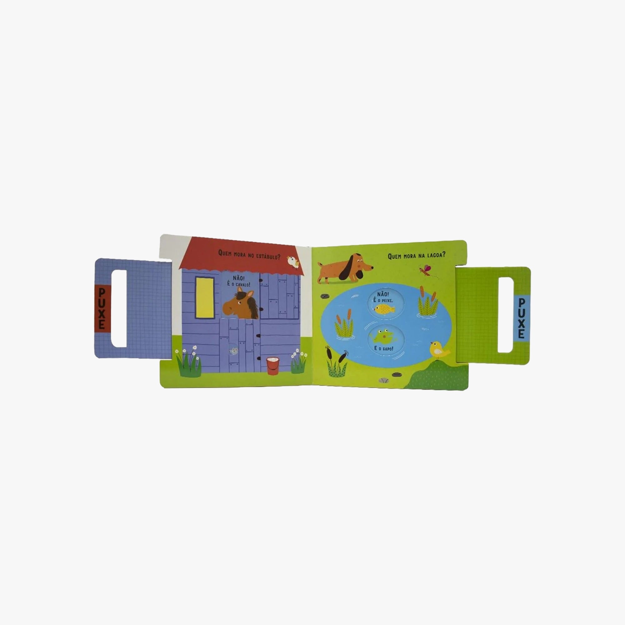 Livro Puxe a Aba Quem Mora Aqui?