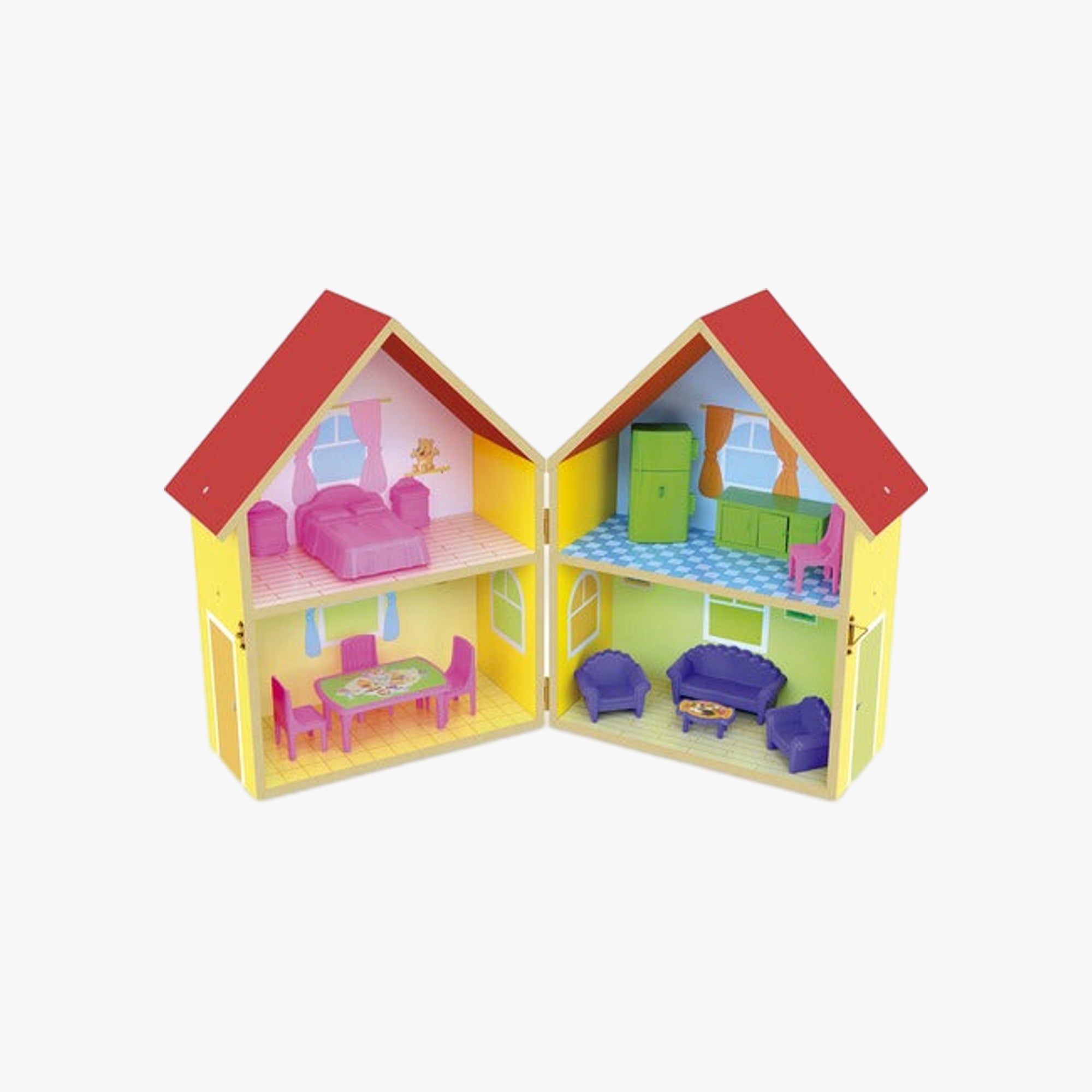 Casinha de Boneca em Madeira Yellow House