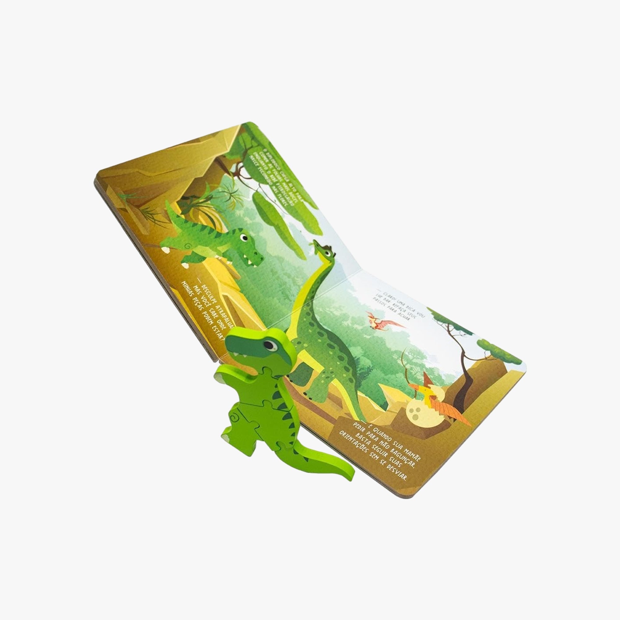 Livro Com Quebra-Cabeça Dinossauro