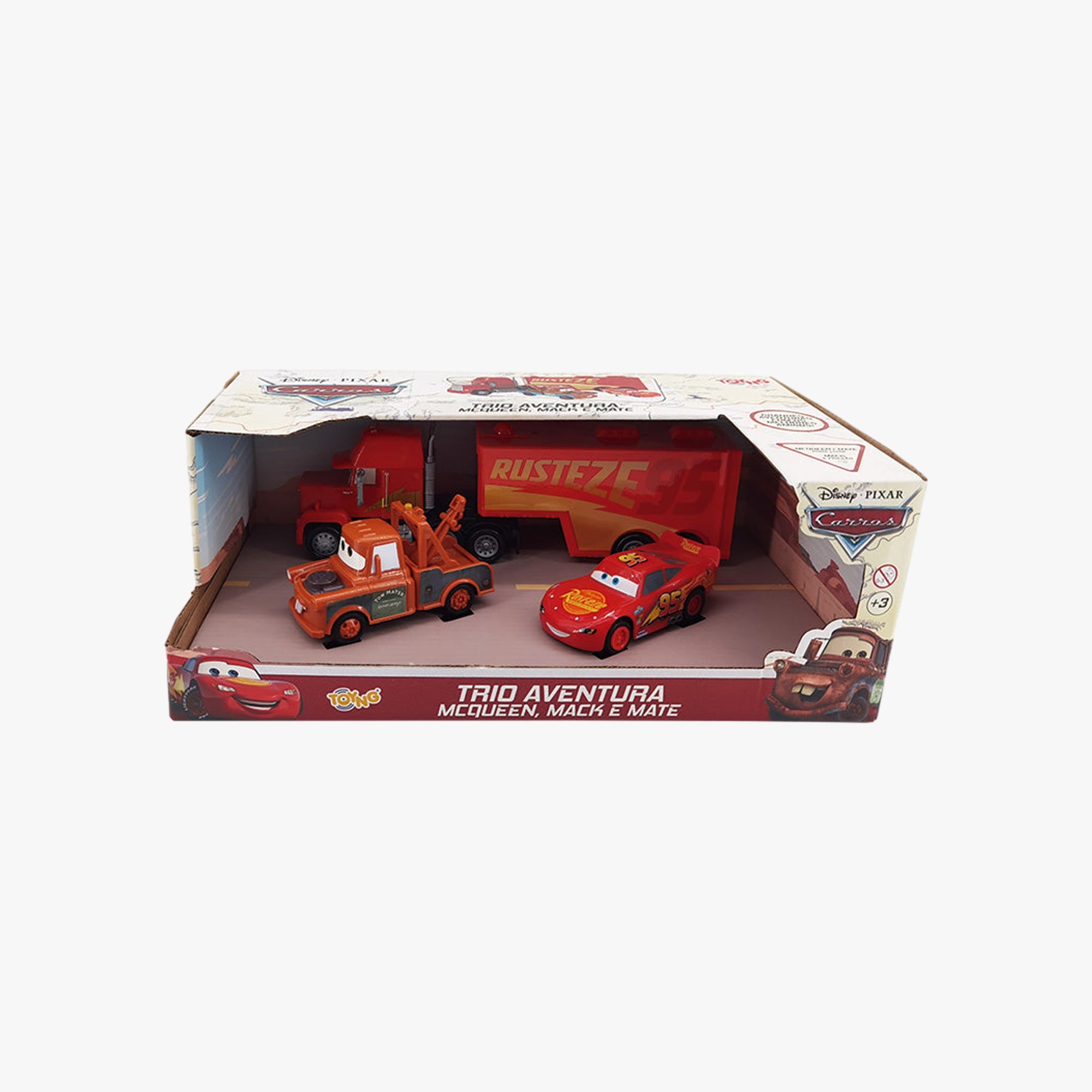 Brinquedo Infantil Carros- Trio Aventura McQueen