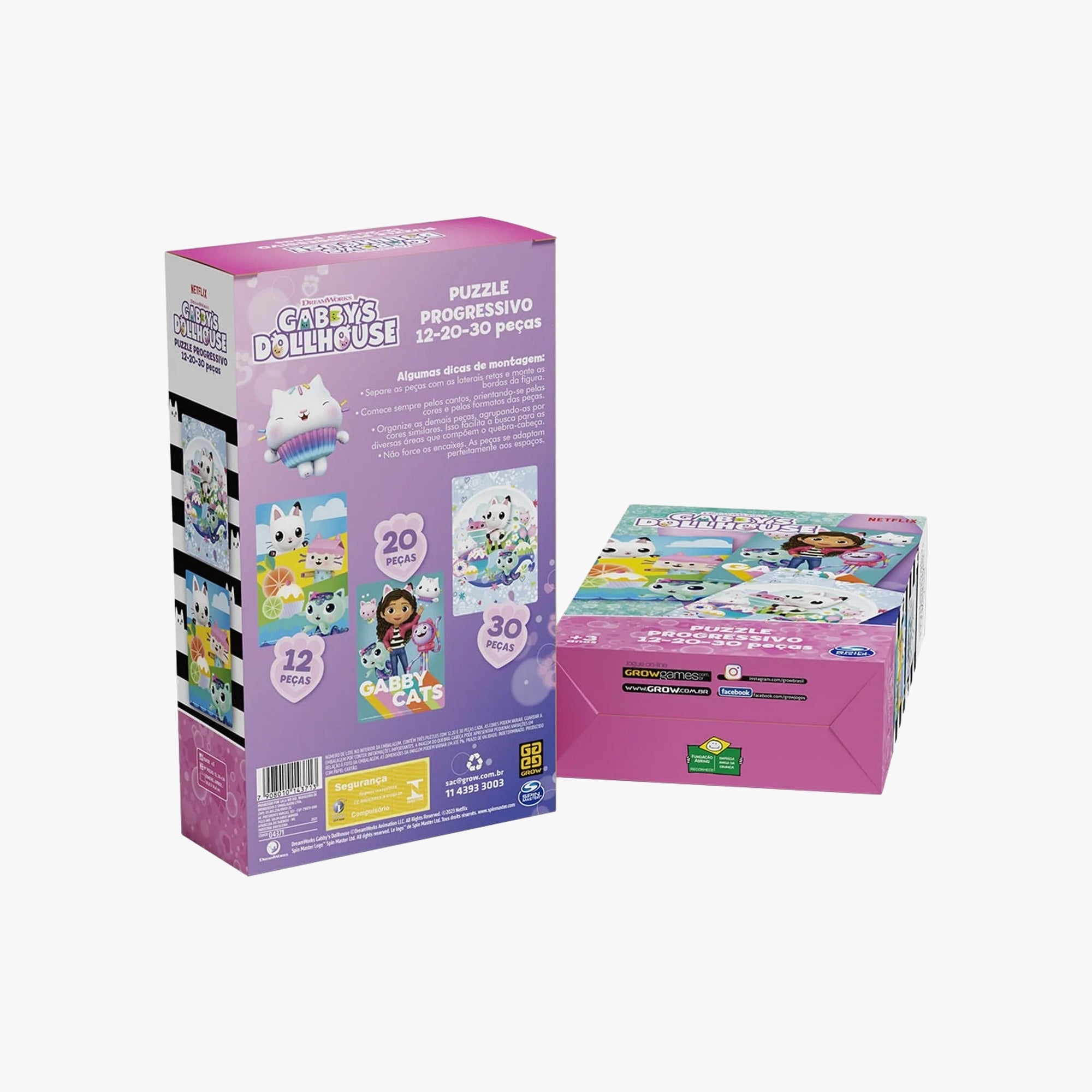 Quebra-Cabeça Infantil Progressivo Gabby's Dollhouse