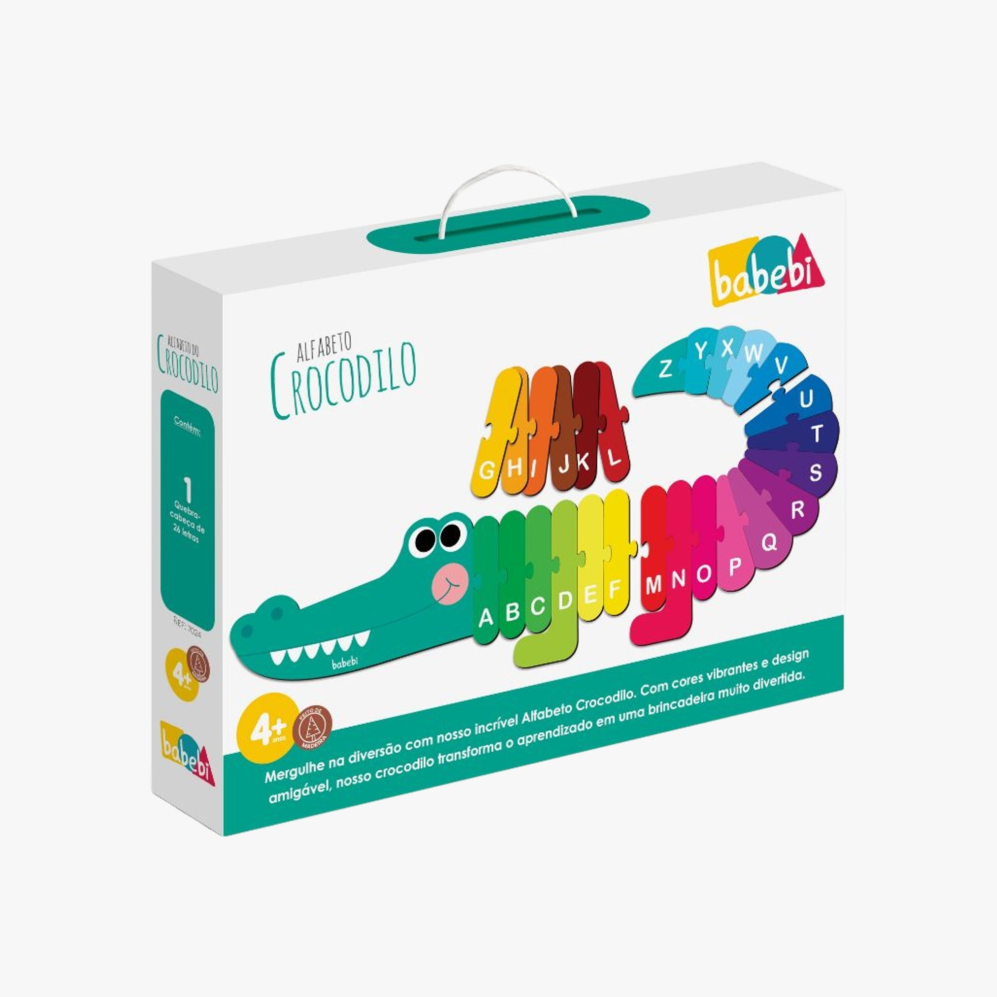 Quebra-Cabeça Educativo Crocodilo
