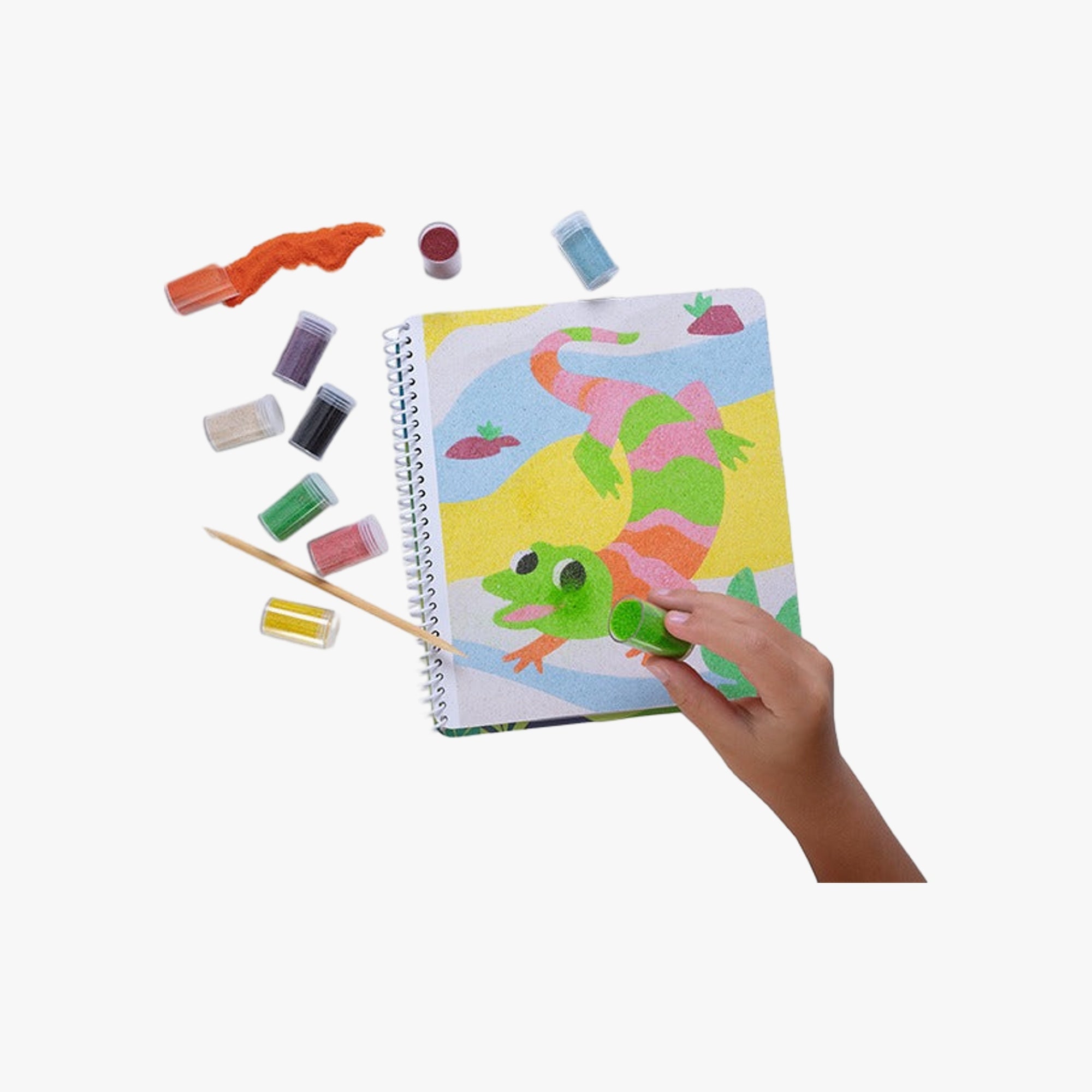 Brinquedo Fazendo Arte Colorindo com Areia Animais