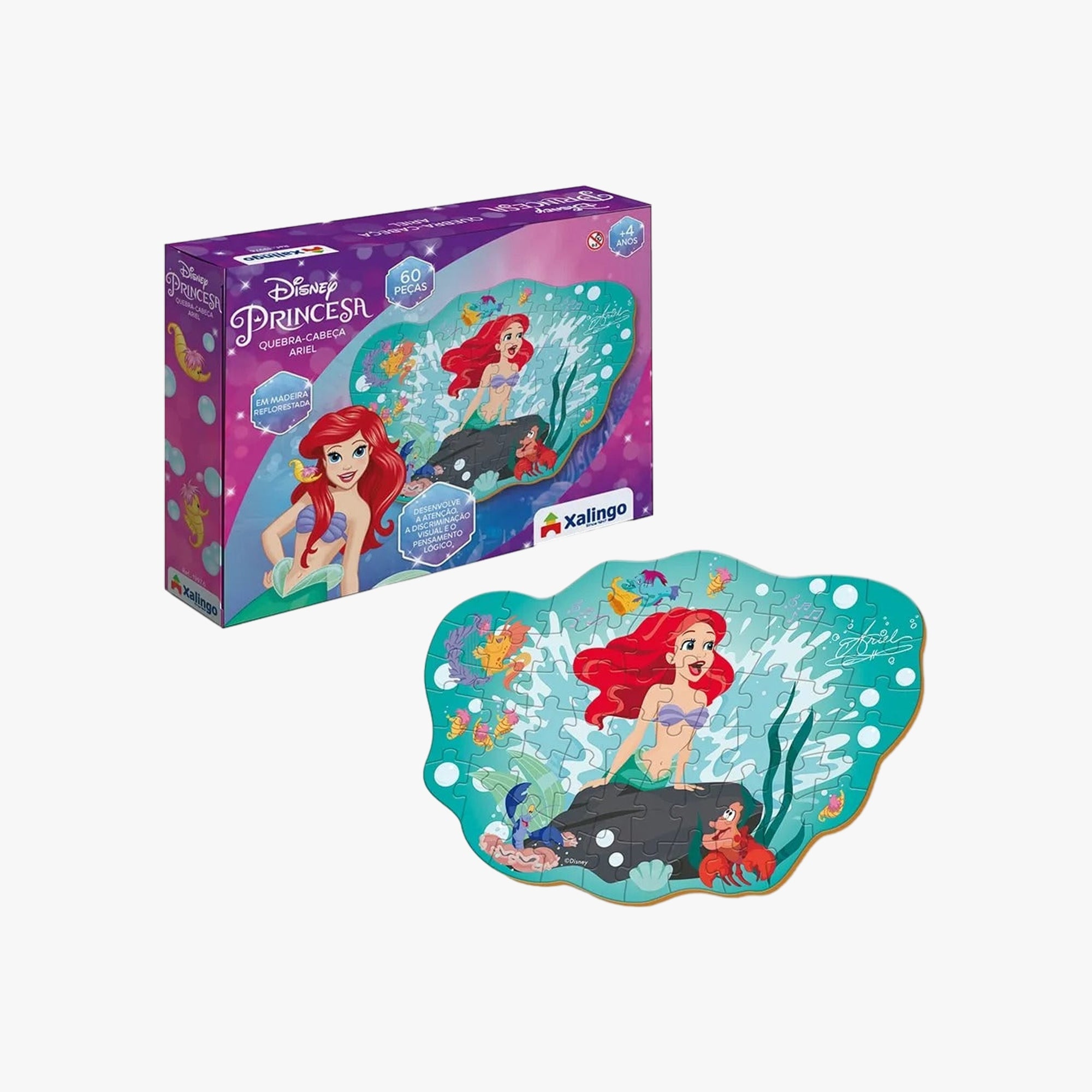 Quebra-Cabeça Ariel Disney 60 peças
