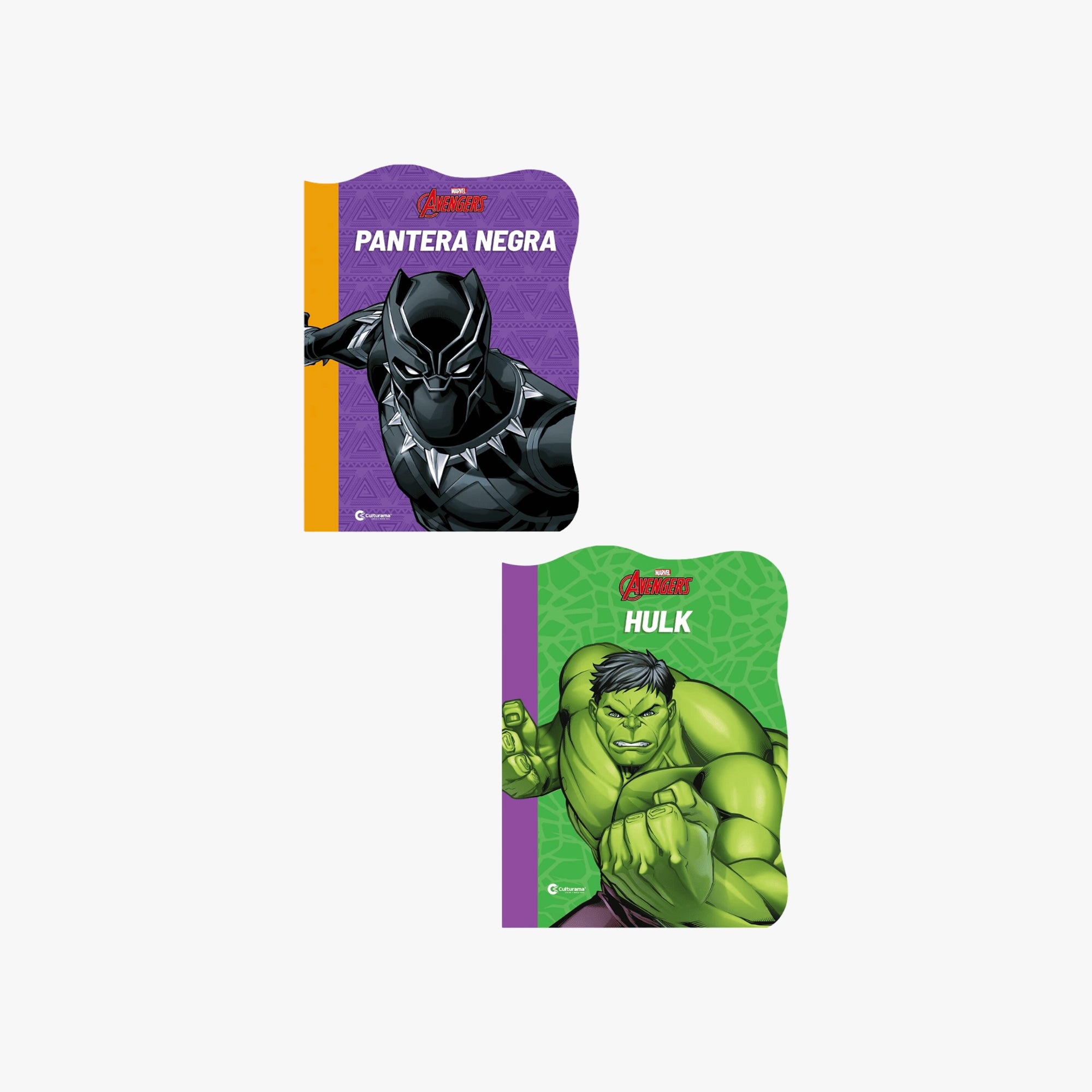 Super Kit 2 Livros Recortados Marvel - Pantera Negra e Hulk