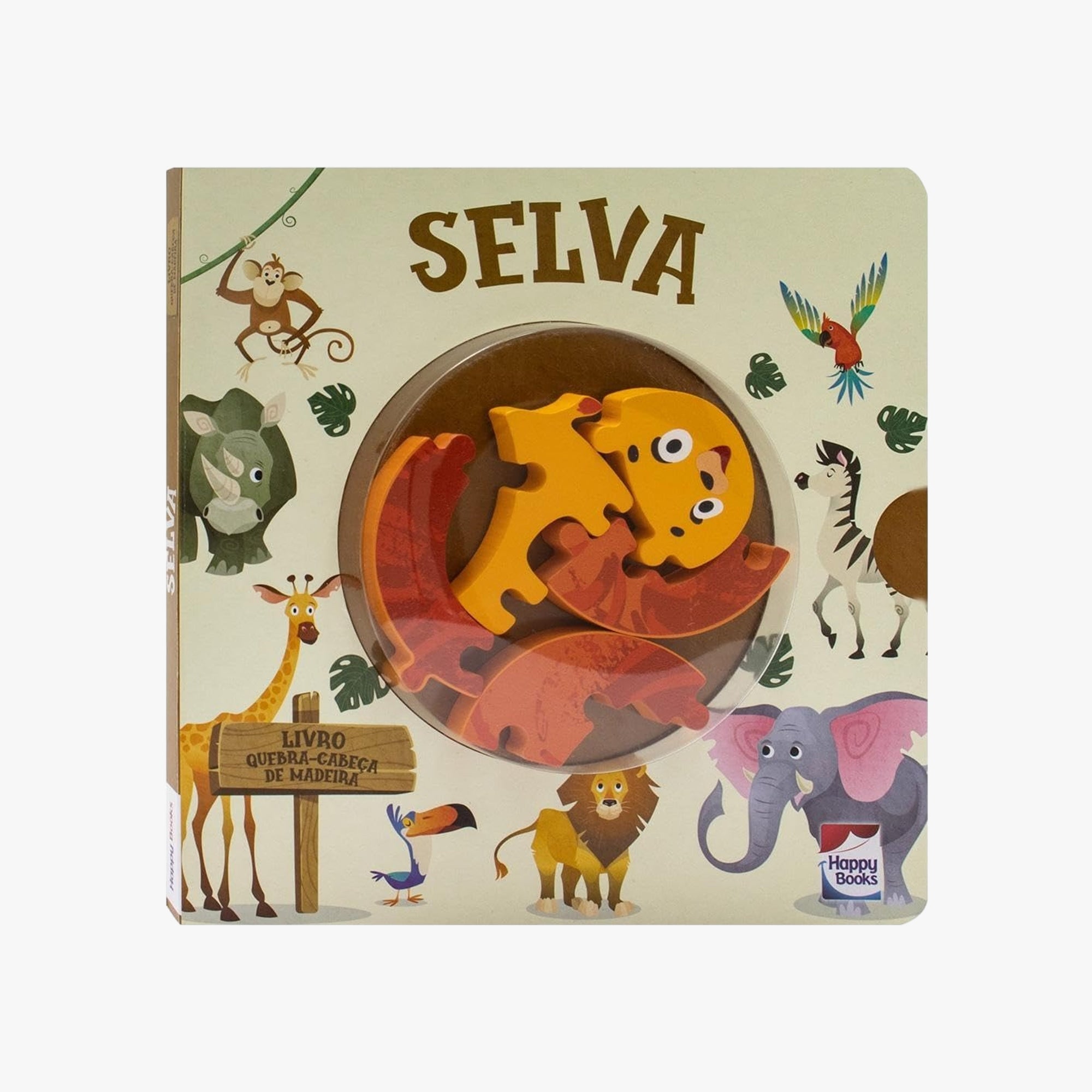 Livro Com Quebra-Cabeça Selva