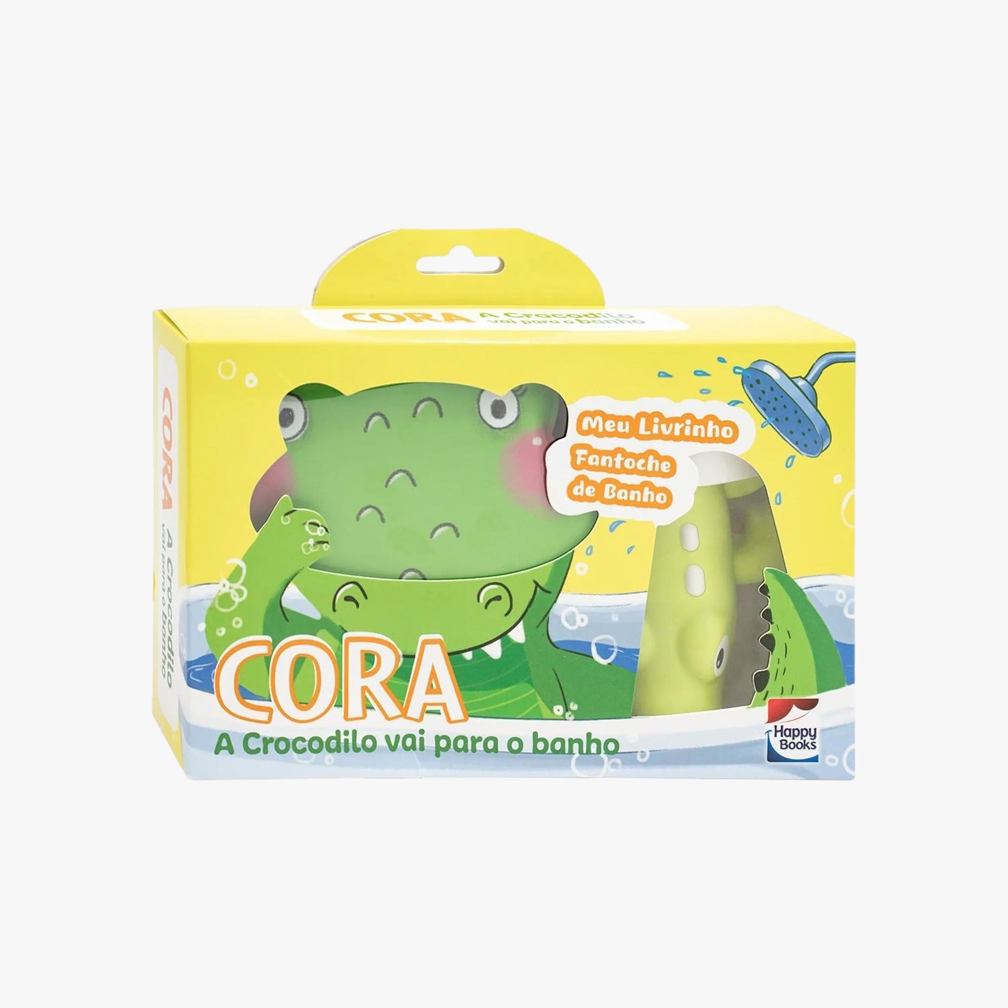 Livro de Banho Fantoche: Cora, a Crocodilo Vai Para o Banho