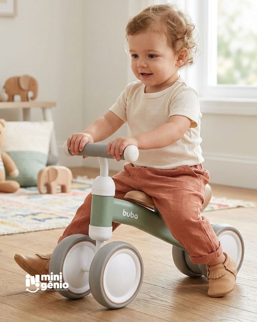 Bicicleta De Equilibrio Buba 4 Rodas Verde