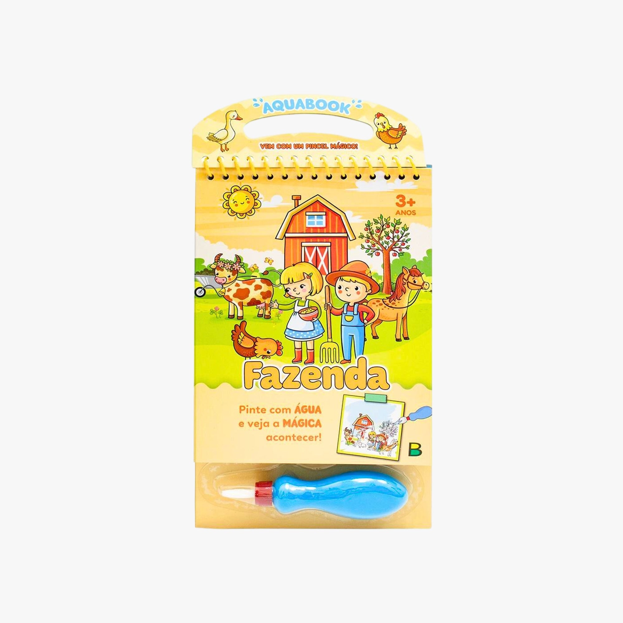 Livro Infantil Aquabook Com Atividade Fazenda