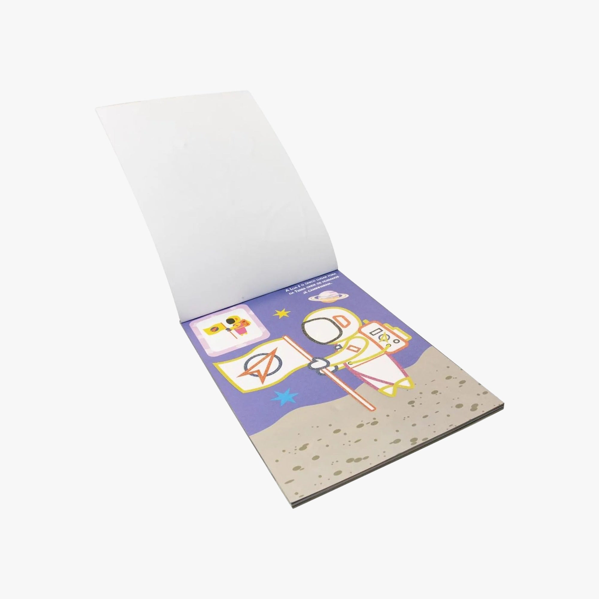 Livro-pad de colorir com Glitter: Espaço