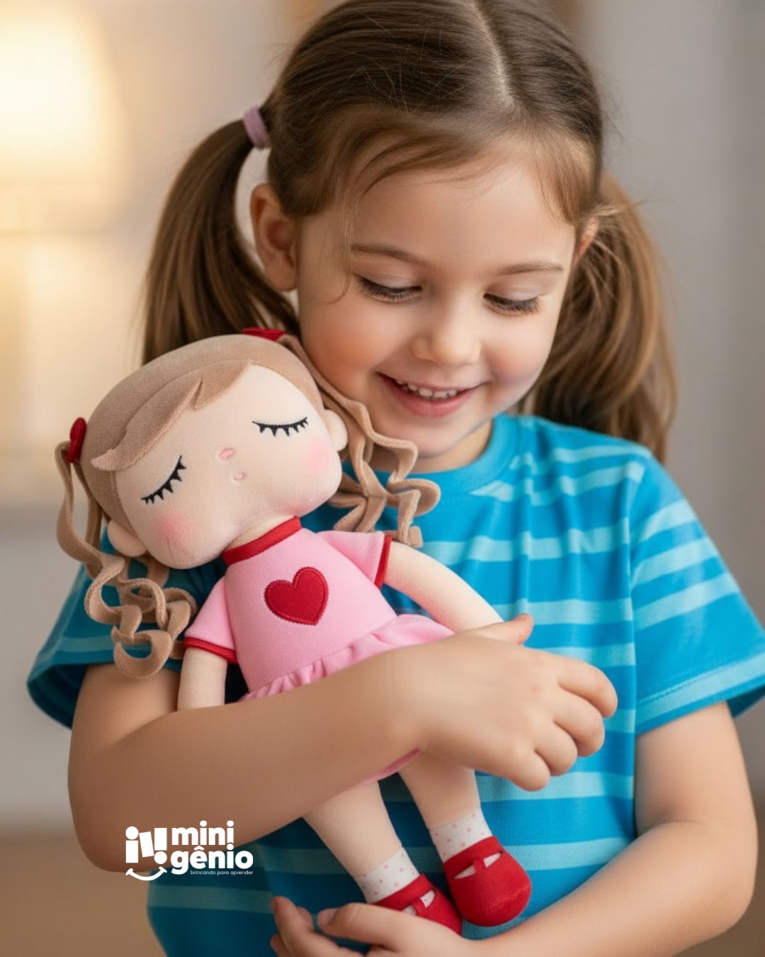 Boneca Infantil de Pano Metoo Tica 33cm