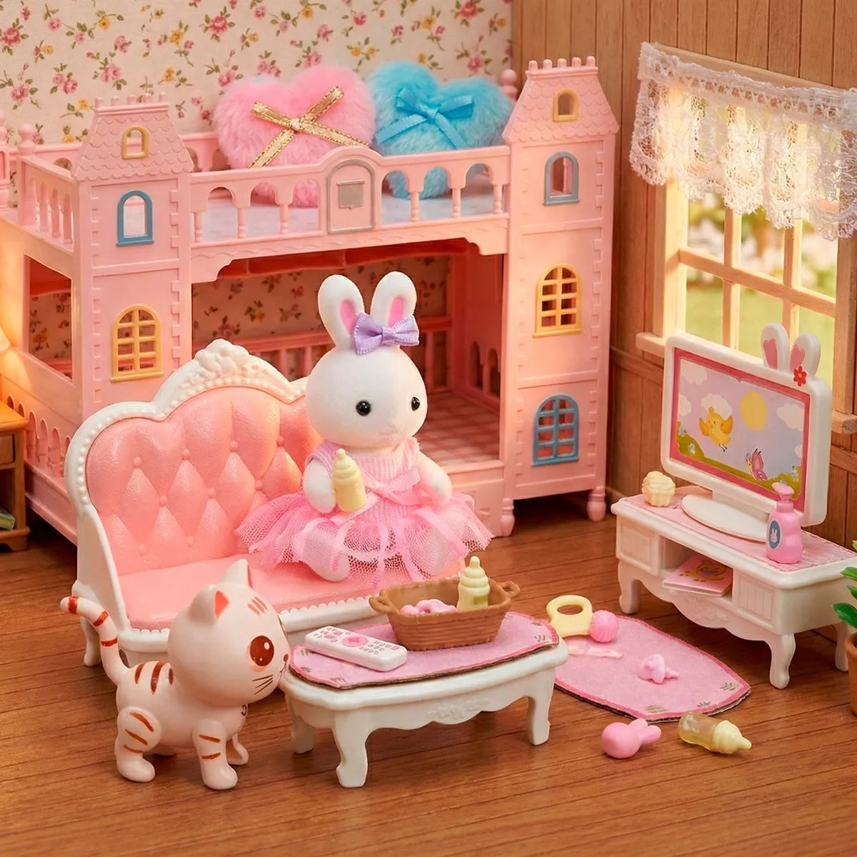 Brinquedo Casinha Feliz - Quarto e Sala