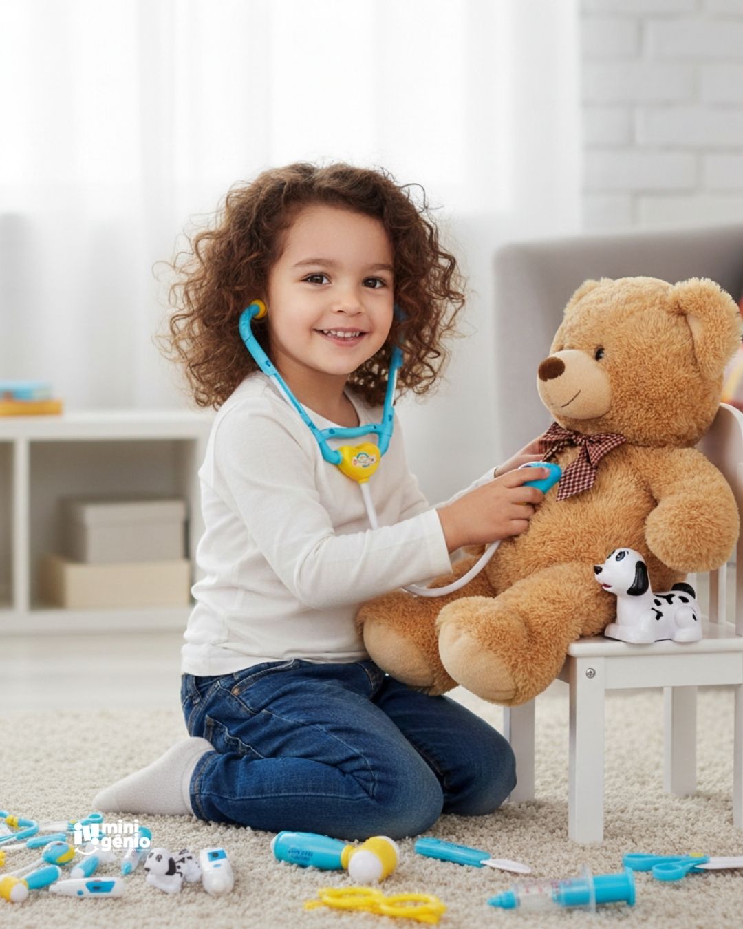 Brinquedo Infantil Kit Veterinário Azul