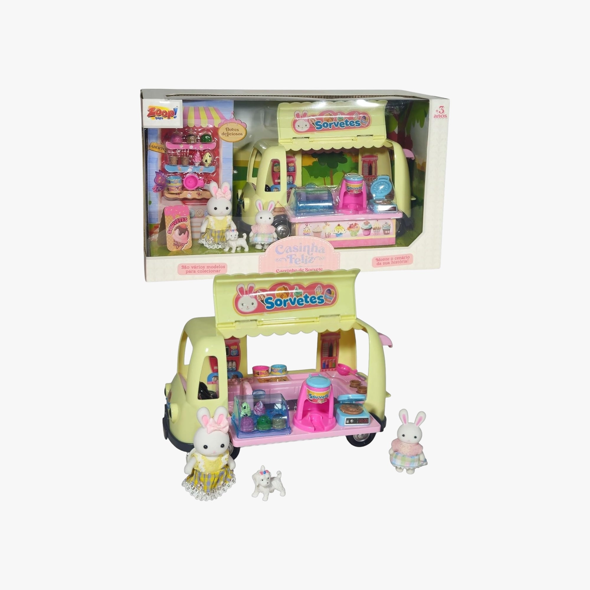 Brinquedo Infantil Casinha Feliz Carrinho de Sorvete