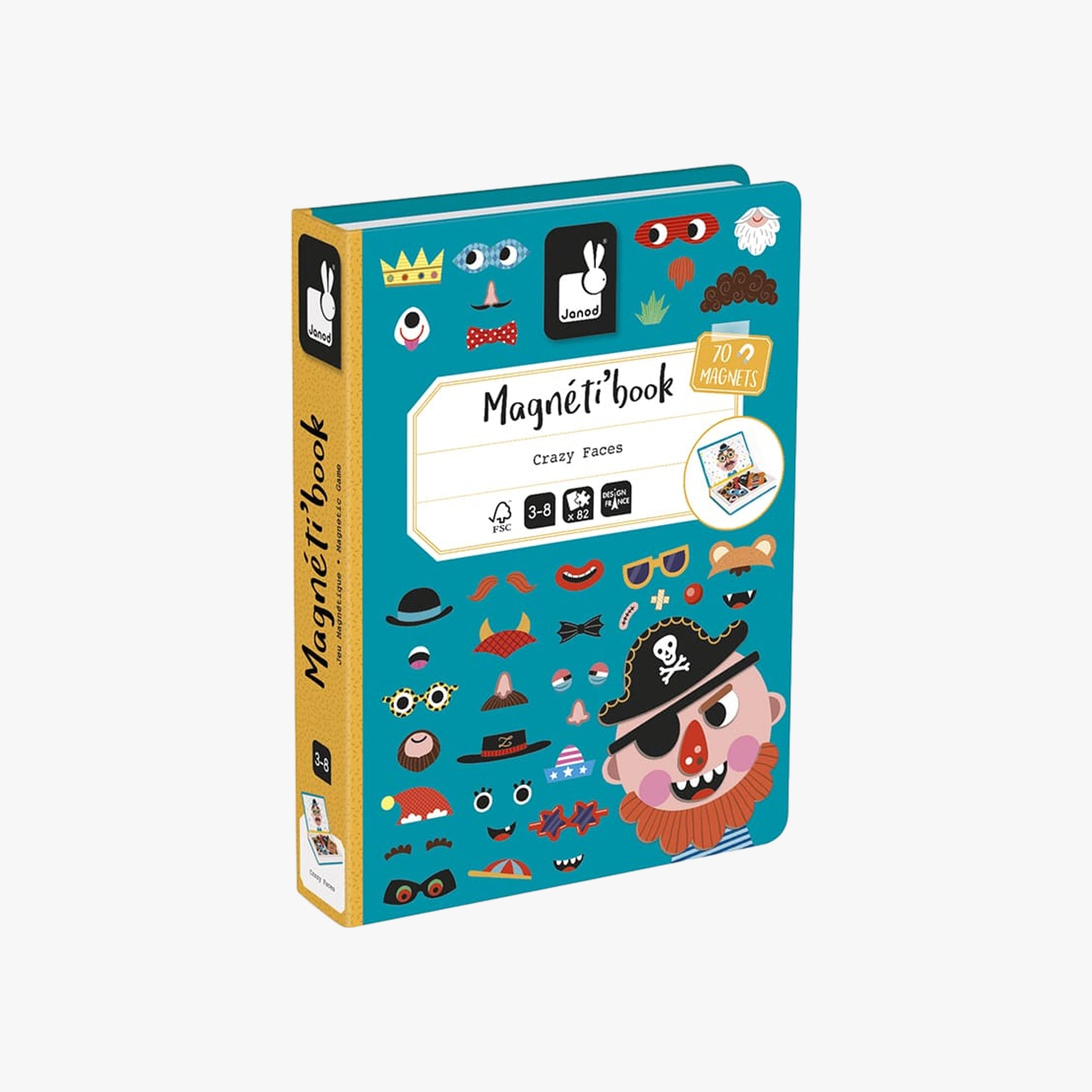 Livro Magnético Portátil Crazy Faces