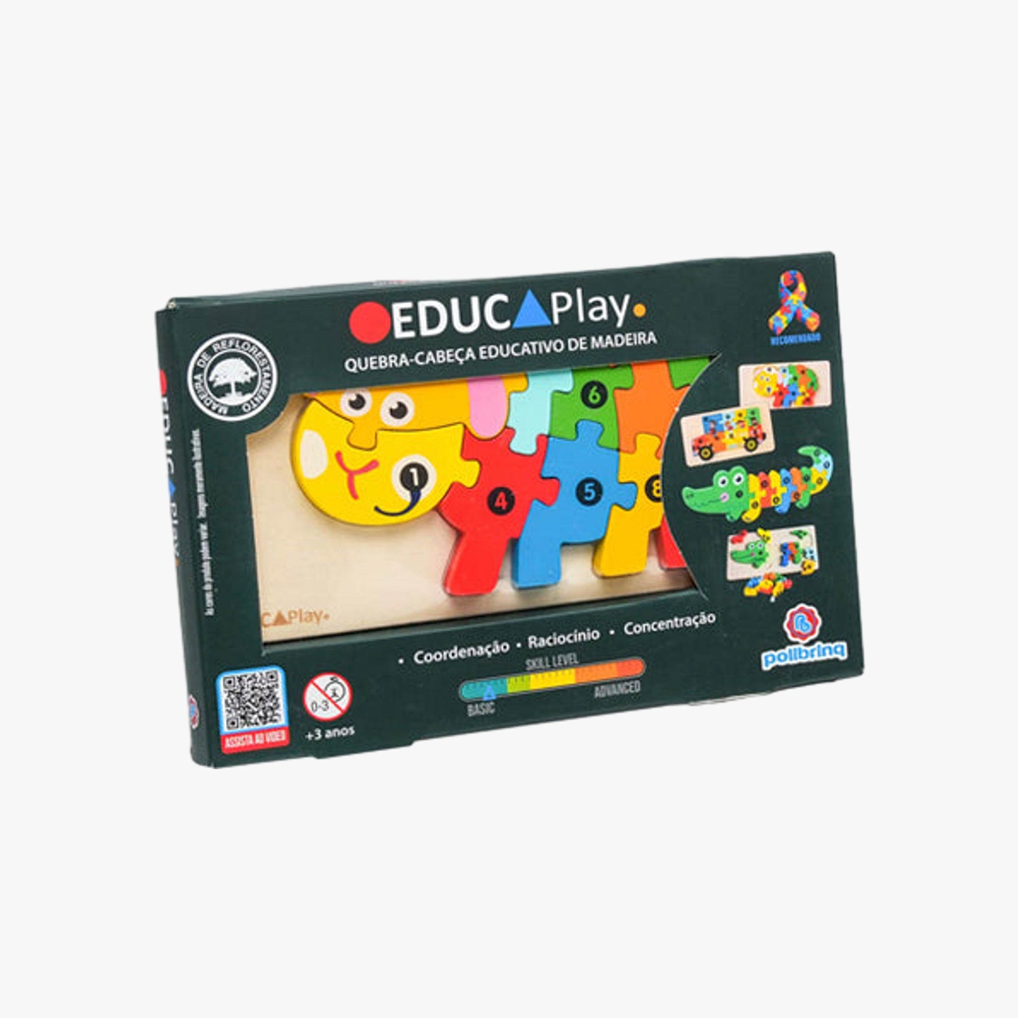 Quebra-Cabeça Educativo de Madeira Ovelha
