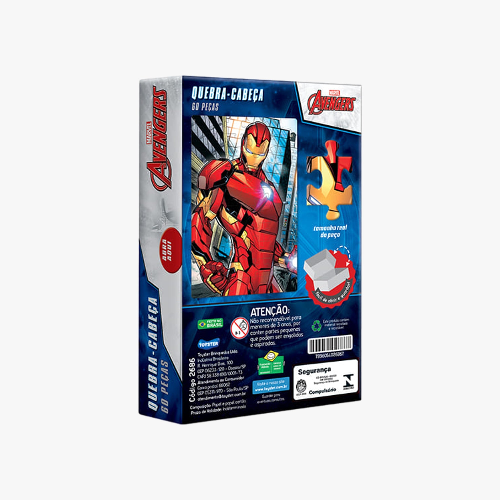 Quebra-Cabeça Homem de Ferro Marvel 60 Peças