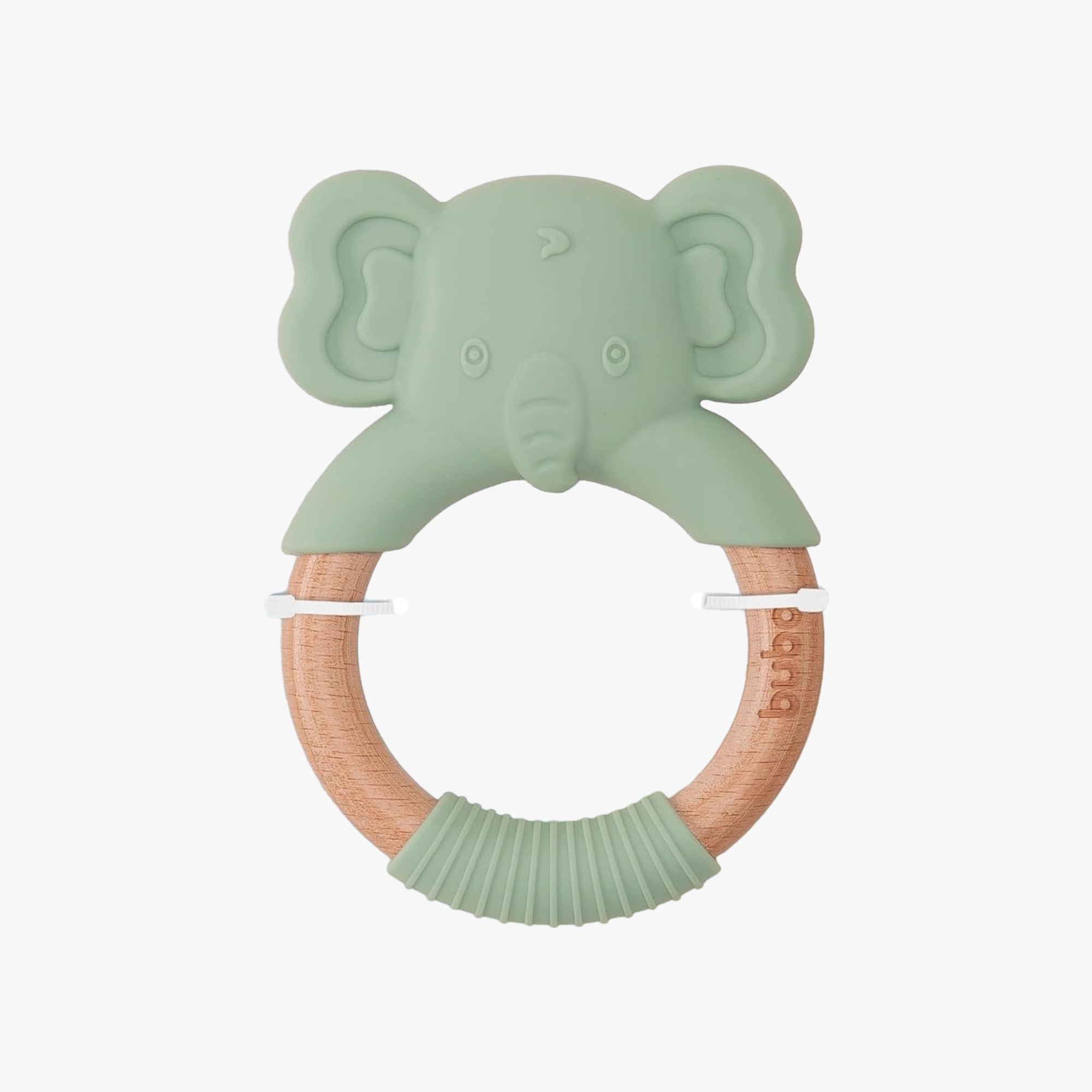 Mordedor para Bebê em Silicone Elefante Verde