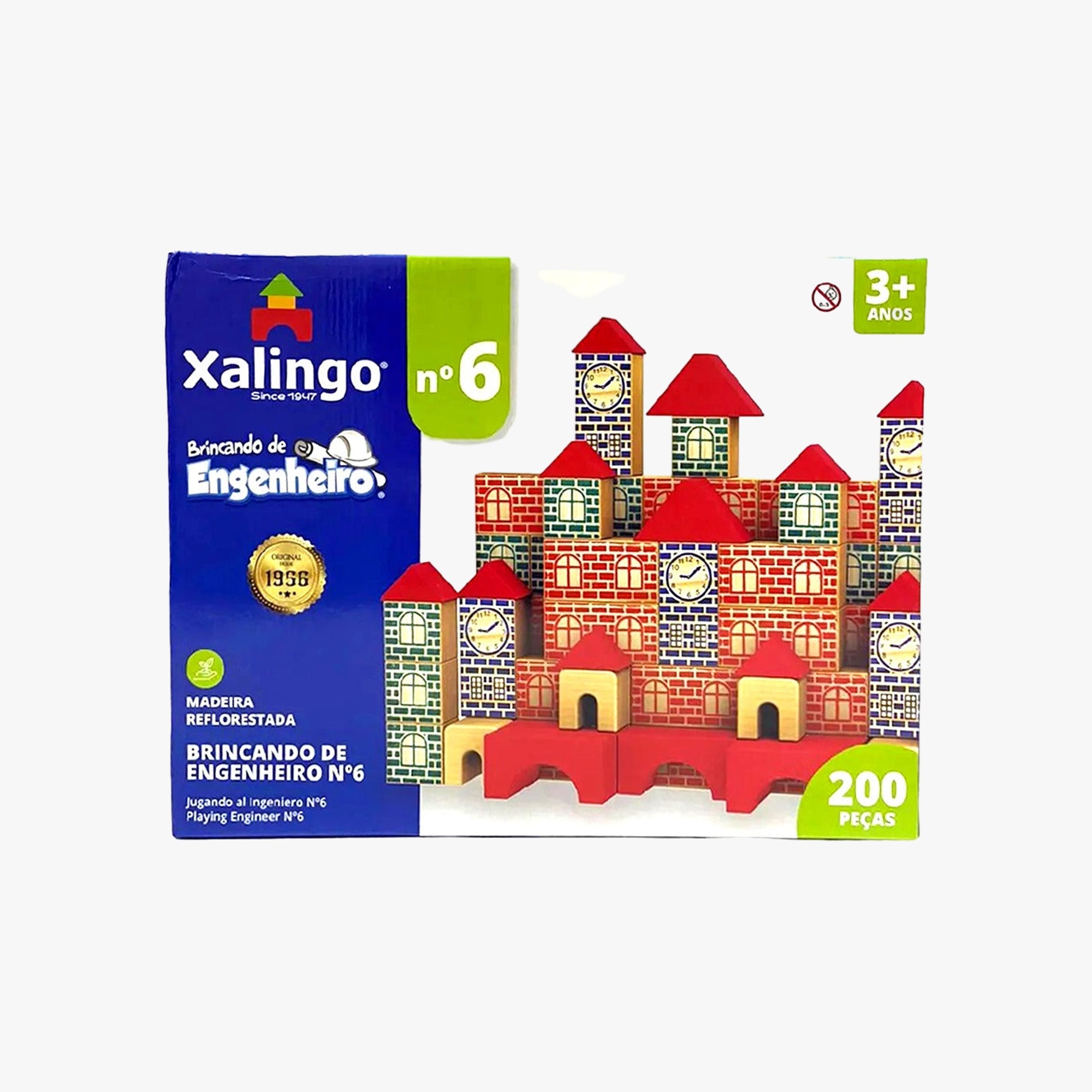 Blocos de Montar Brincando de Engenheiro 200 Peças