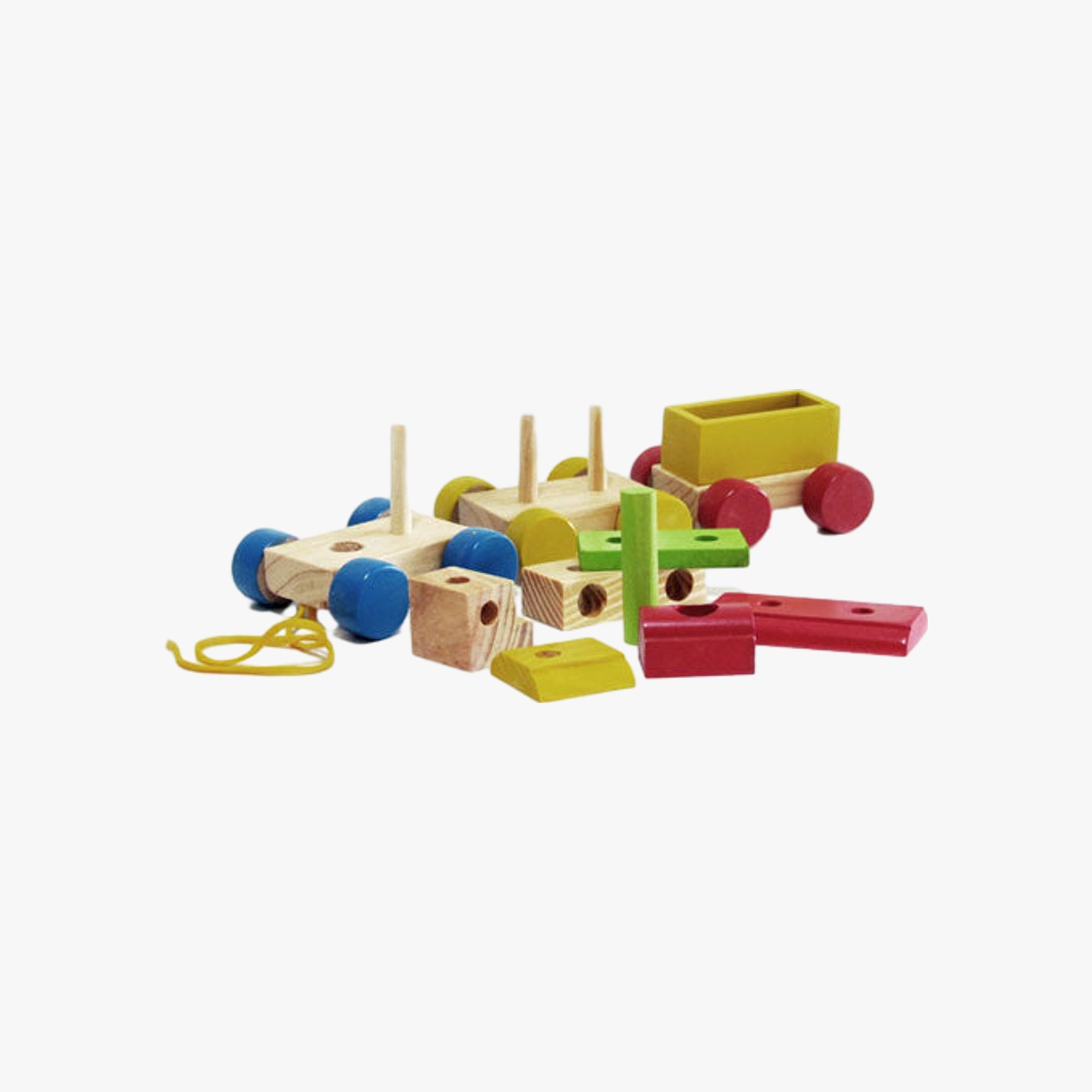 Trem Médio de Madeira Brinquedo Educativo Wood Toys