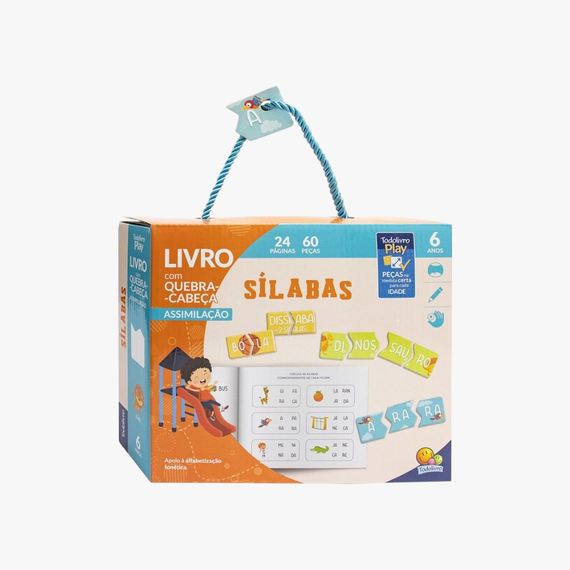 Kit Educativo Sílabas Livro e Quebra-Cabeça