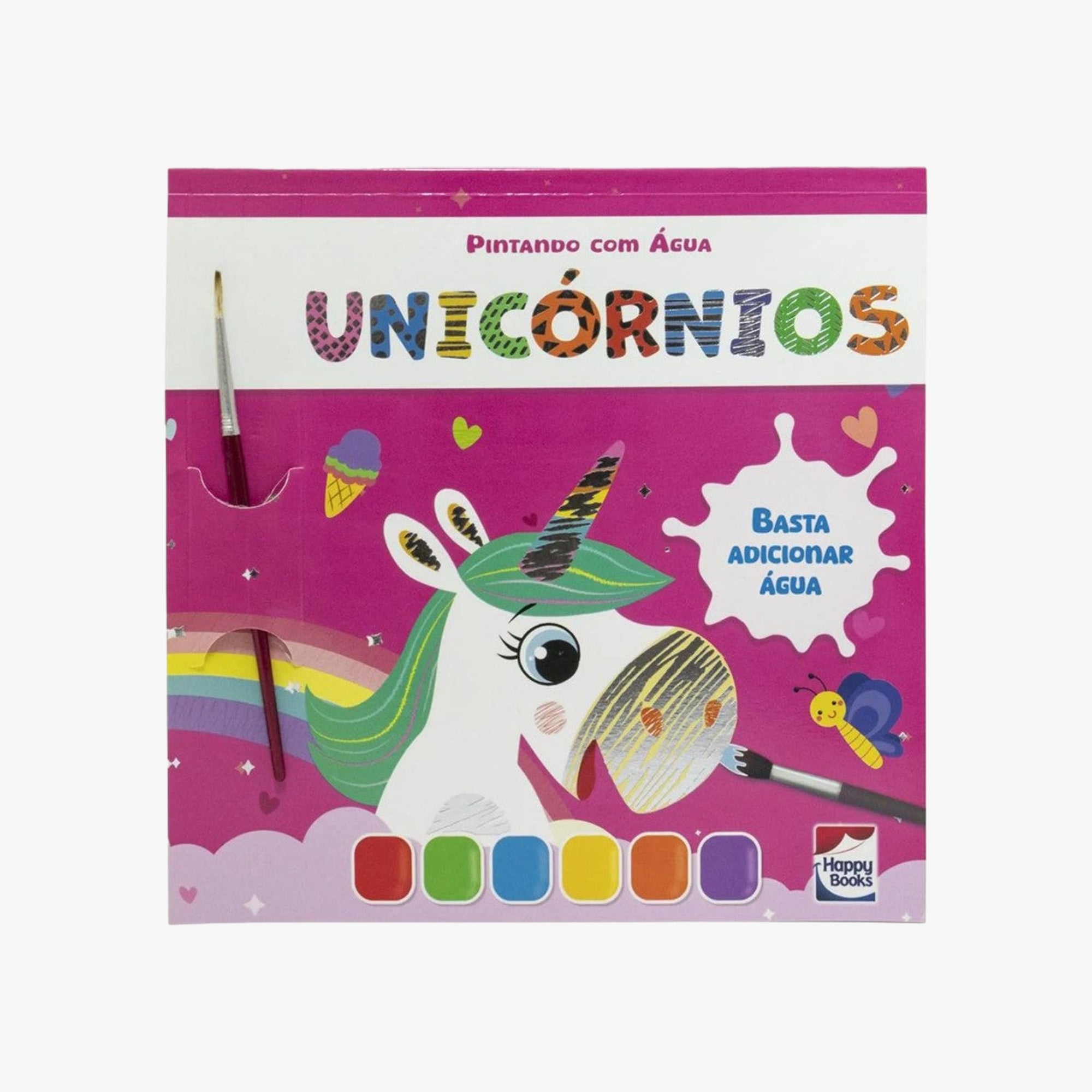 Livro Pintando com Água Unicórnio