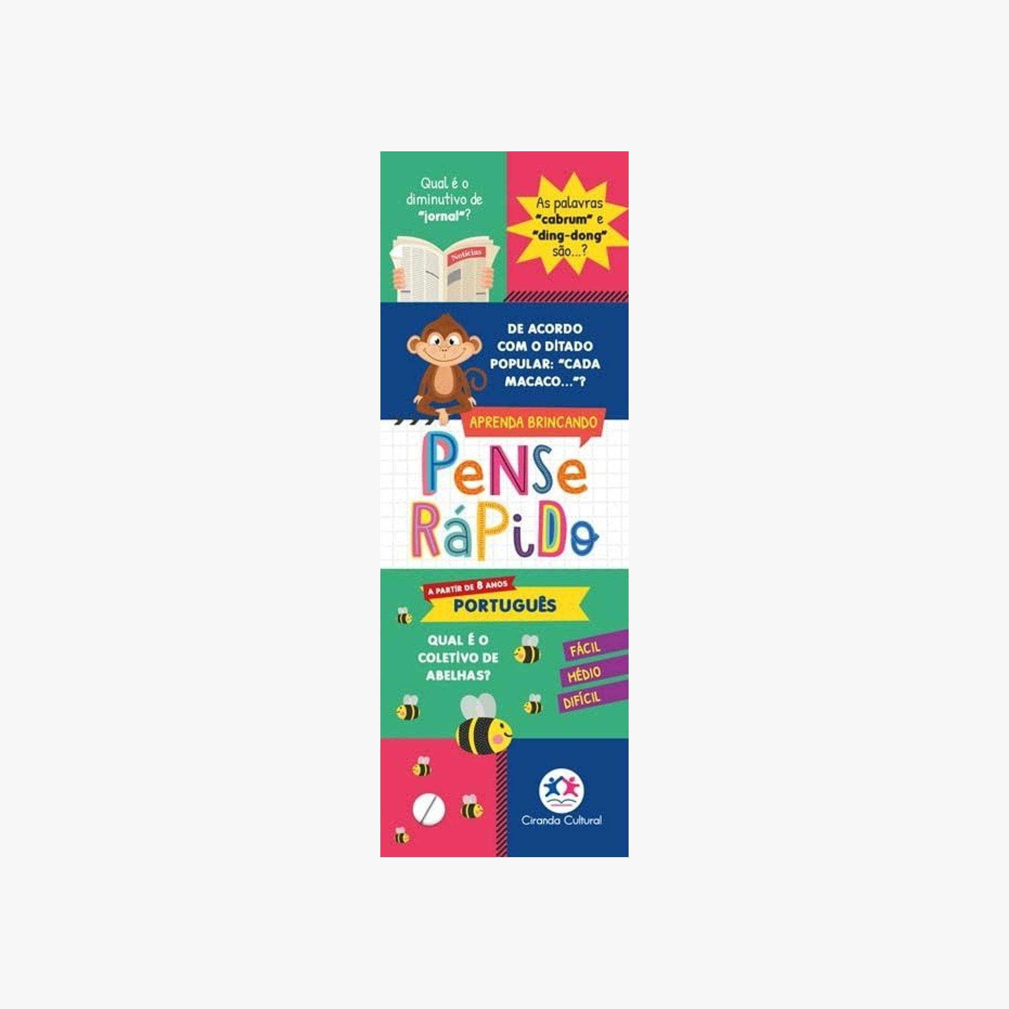 Livro Flash Cards Pense Rápido Português