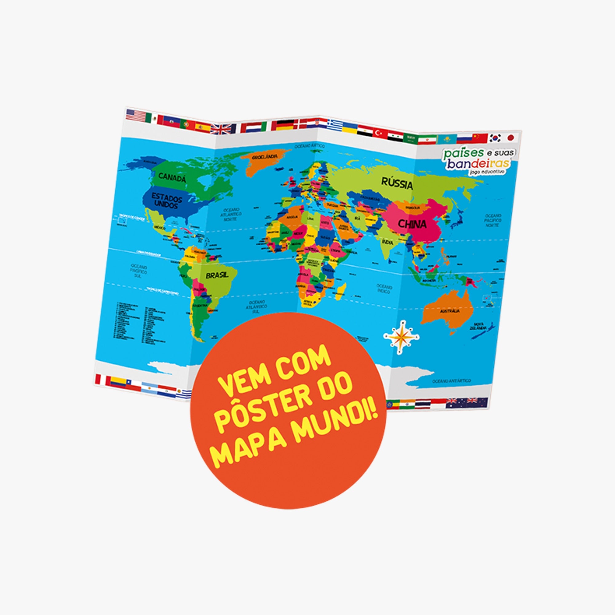 Jogo Educativo Países e Suas Bandeiras
