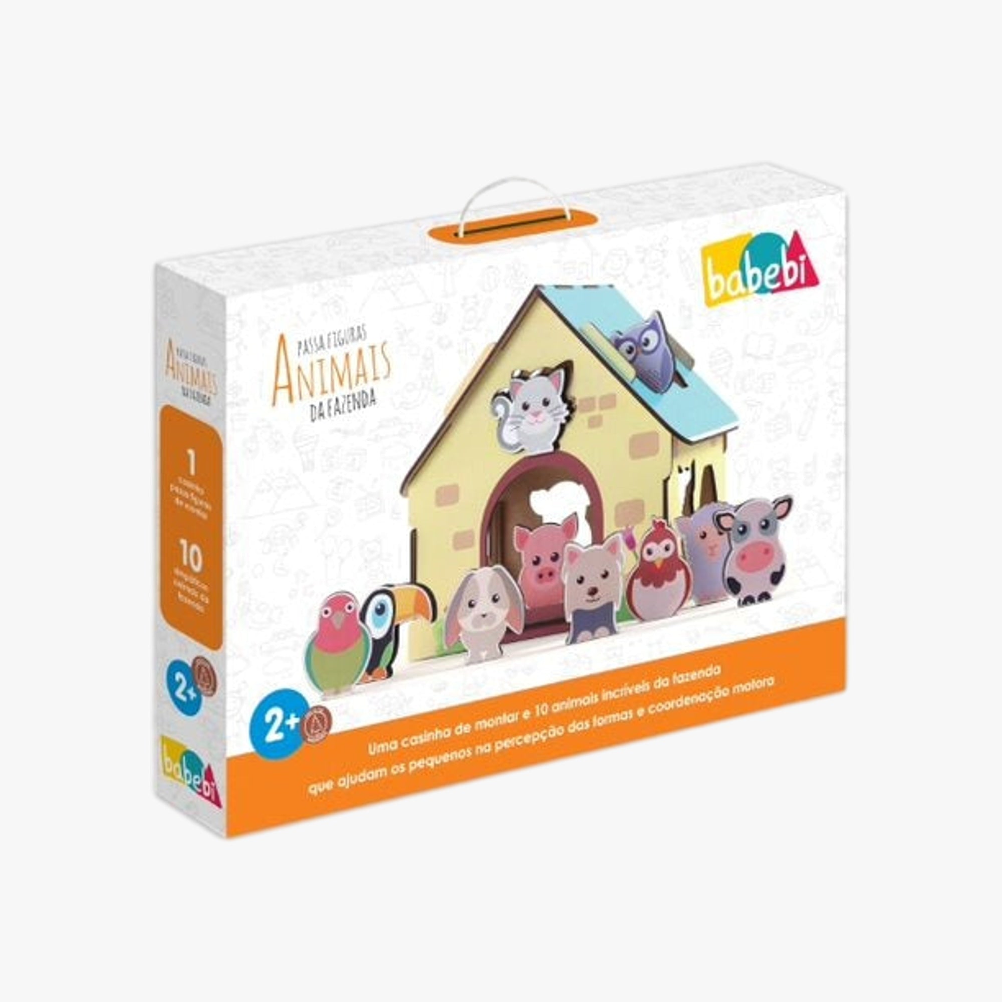 Quabra-Cabeça 3D Passa Figuras Animais da Fazenda