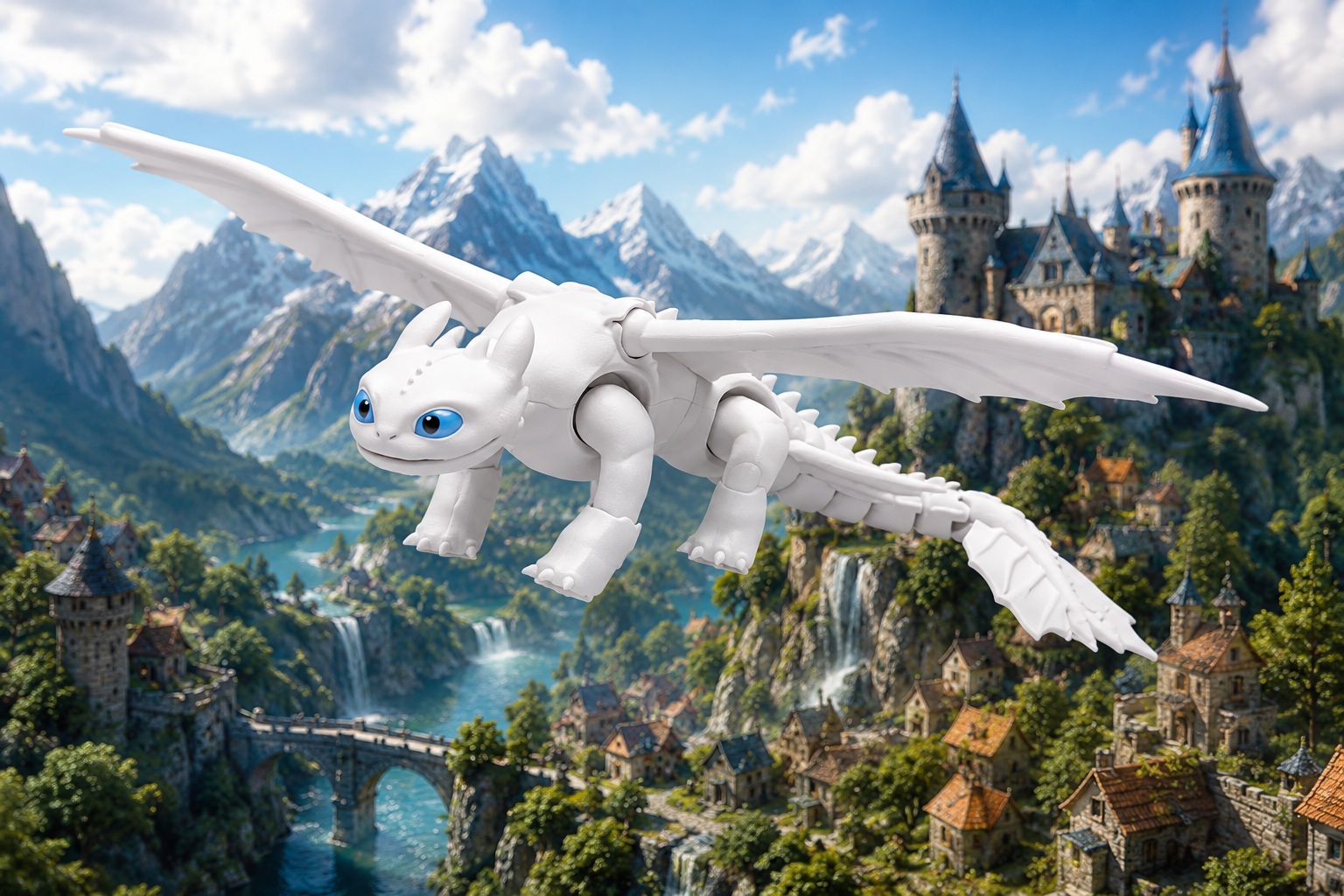 Dragão Articulado 3D Fúria da Luz