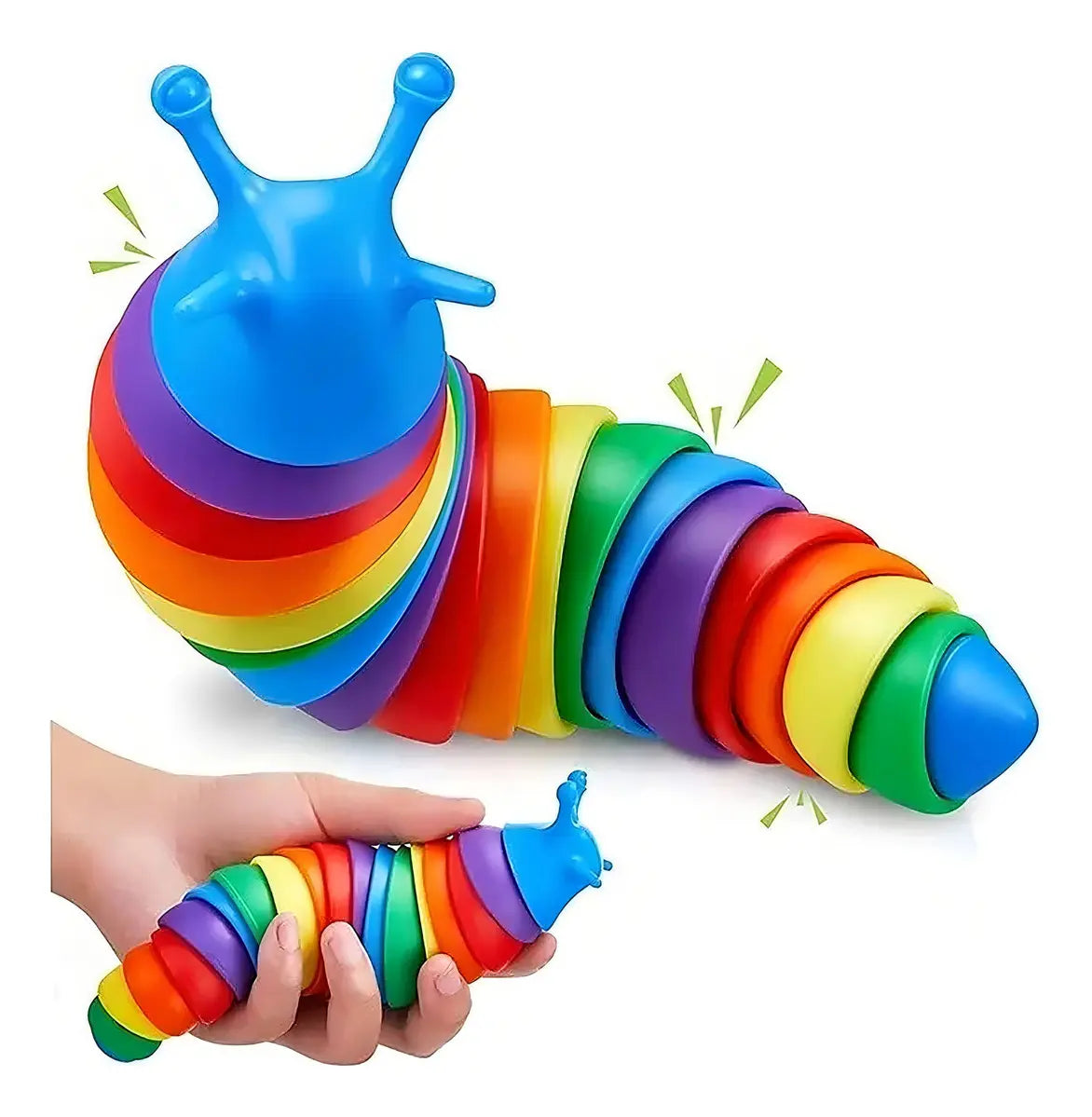 Fidget Toy Slug 3d Lagarta Lesma Articulada Creckpeia
