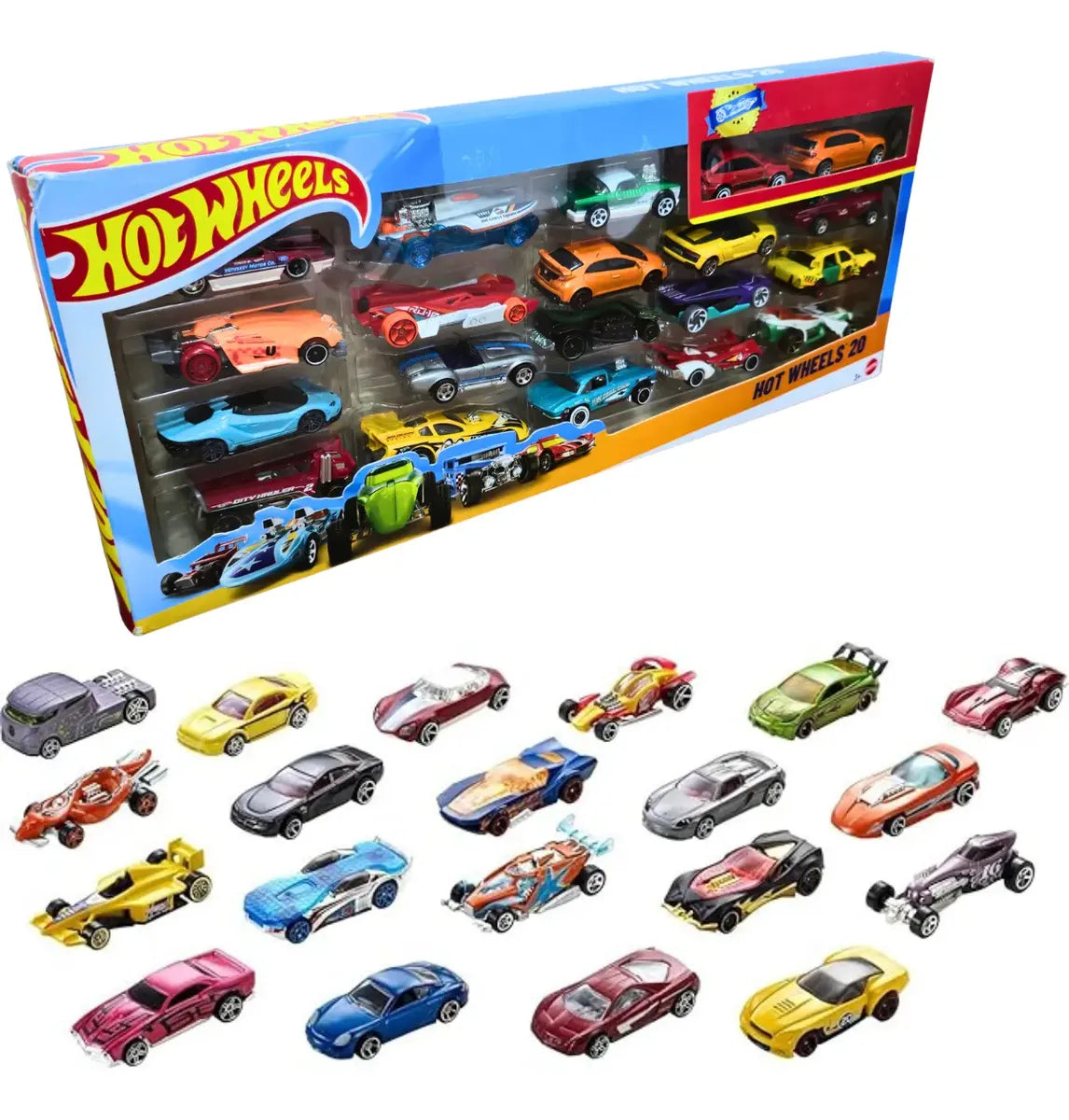 Hot Wheels Conjunto Com 20 Carros Sortido 1:64