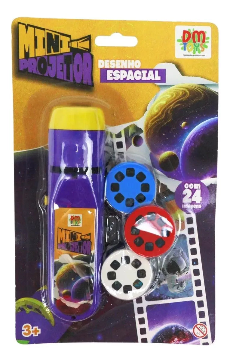 Lanterna Projetora Espacial 24 Imagens Espaço Infantil 4 Pç