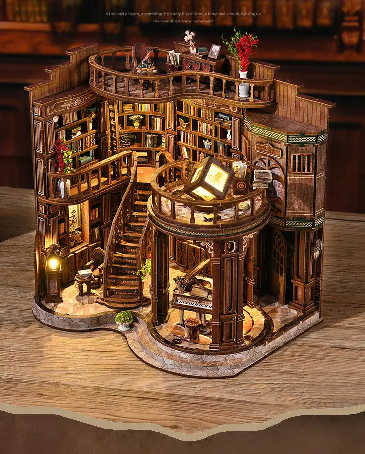 Livraria De Sonhos Miniatura Diy Com Arco Retrô