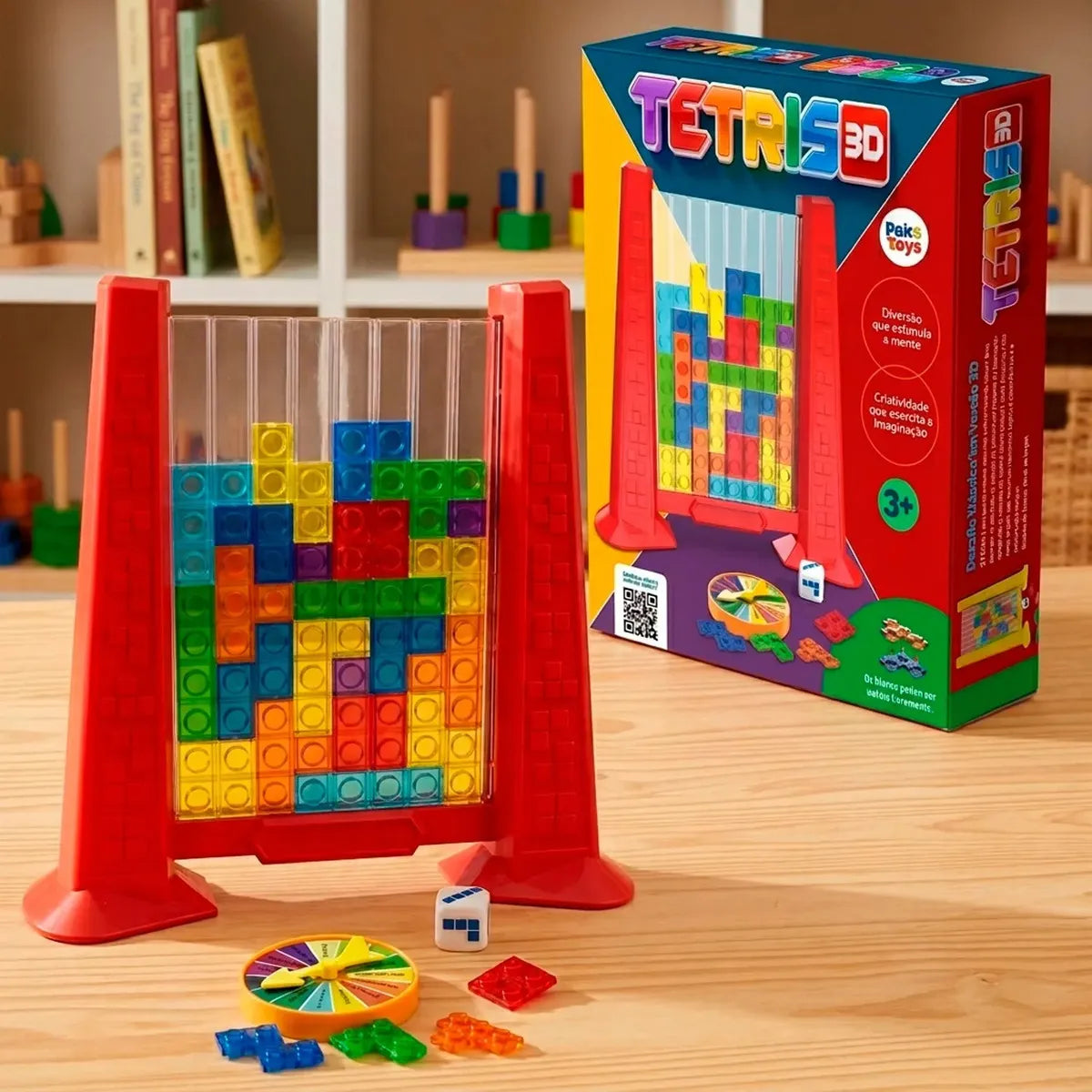Jogo De Tabuleiro Tetris 3d Coordenação E Concentração