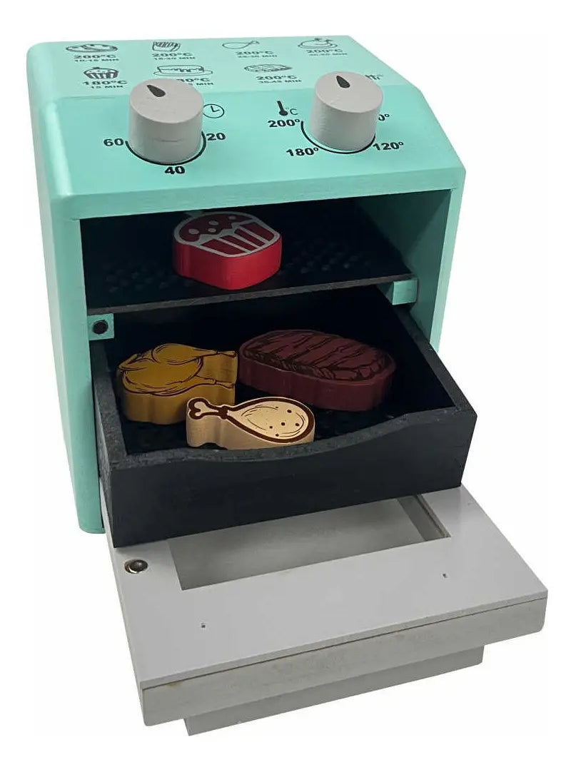 Brinquedo Air Fryer de Madeira