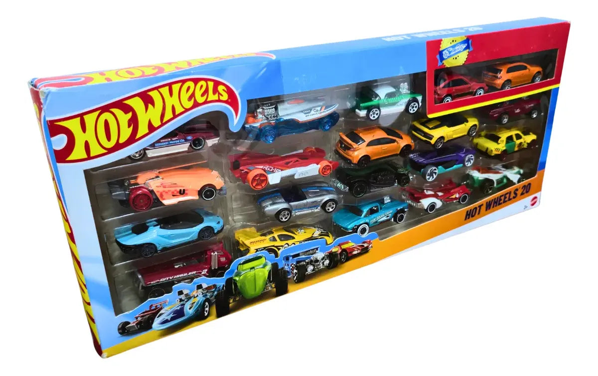 Hot Wheels Conjunto Com 20 Carros Sortido 1:64