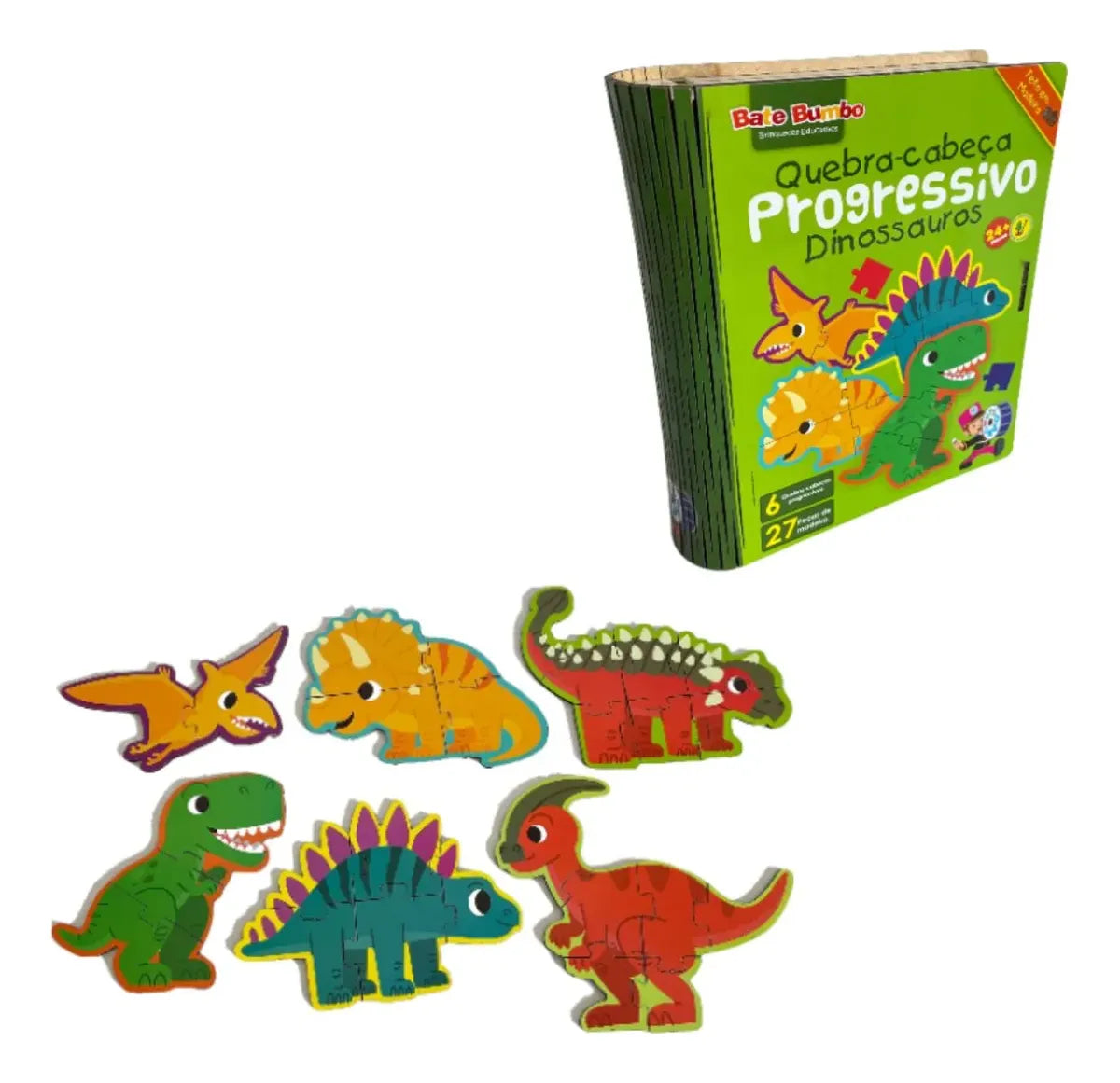 Quebra-Cabeça Progressivo Dinossauros