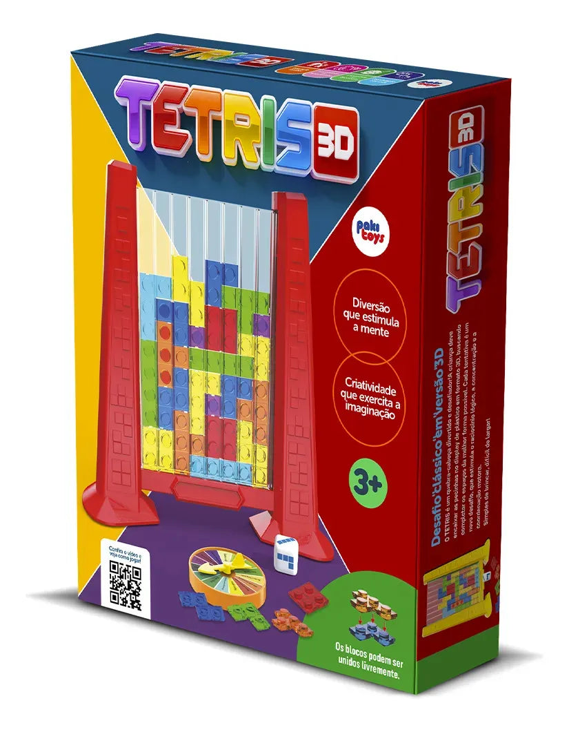 Jogo De Tabuleiro Tetris 3d Coordenação E Concentração
