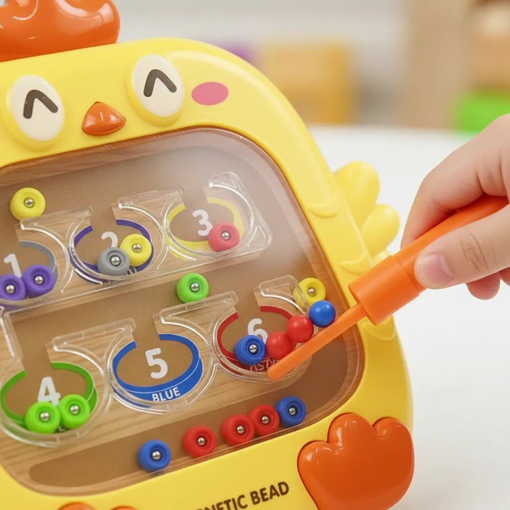 Jogo Labirinto Magnético Pintinho Coordenação Motora