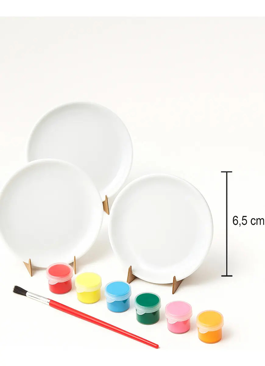 Brinquedo Conjunto De Pratos Porcelana 3 Peças Art & Craft