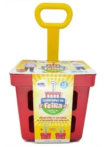 Carrinho Supermercado Feira Infantil Alça Regulável Sortido