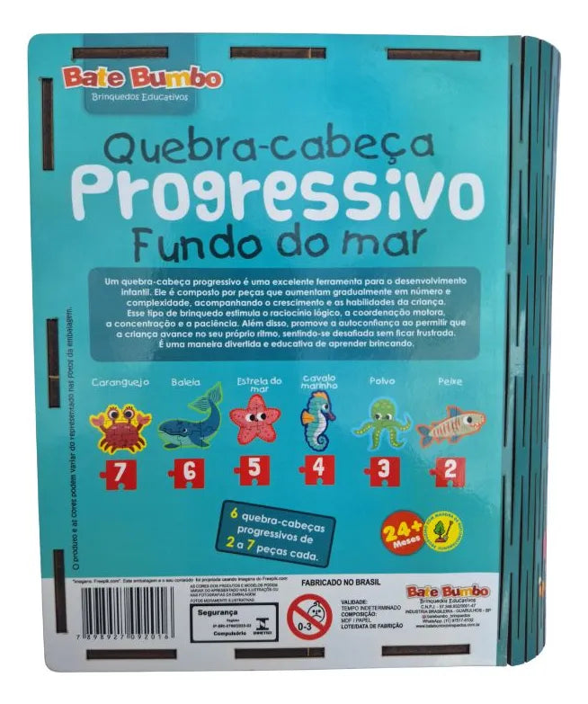Quebra-Cabeça Progressivo Fundo do Mar