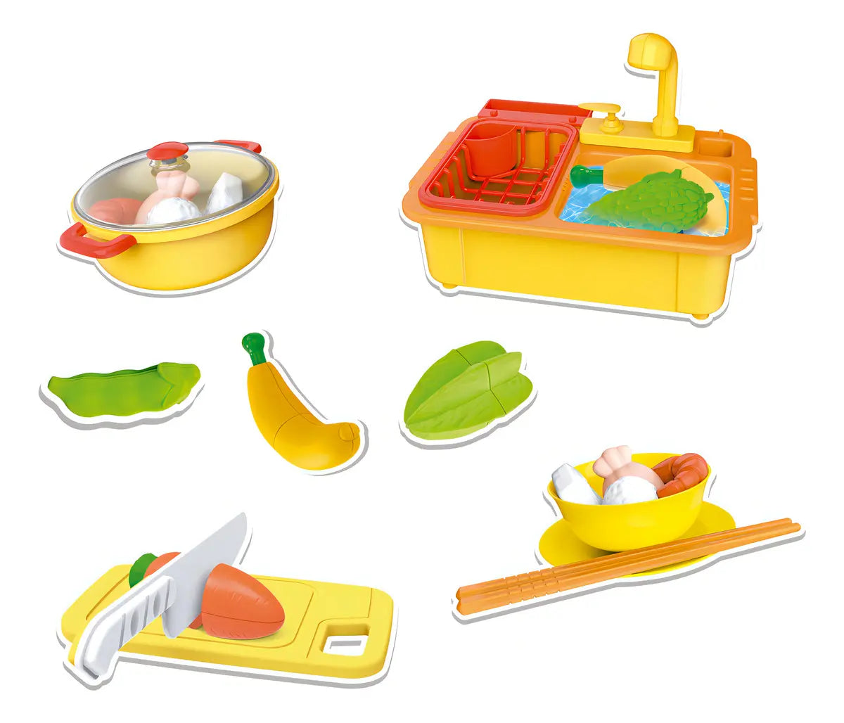 Brinquedo Mini Cozinha Infantil Com Pia Panelinha e Acessórios