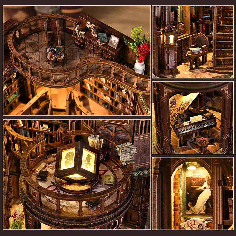 Livraria De Sonhos Miniatura Diy Com Arco Retrô