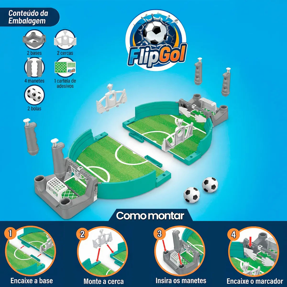 Brinquedo Flipgol Lançador Bola De Futebol